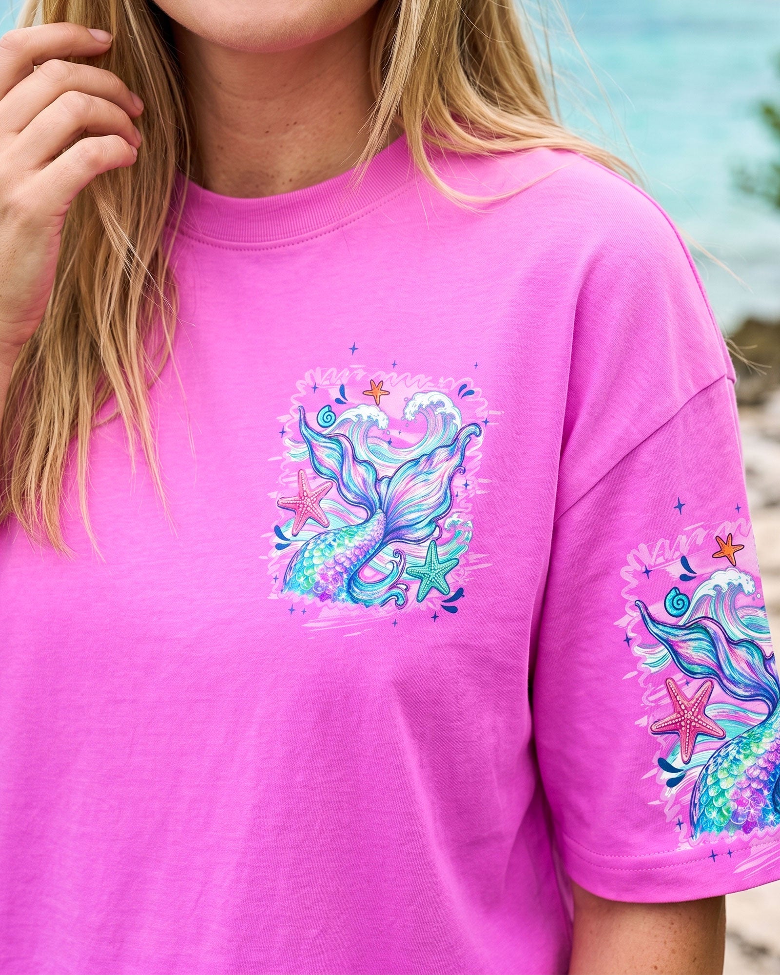 LOST IN THE WAVES FOUND BY THE SEA MERMAID ALL OVER PRINT - TYQY0607263
