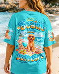 BEACH HAIR DON'T CARE GOLDEN DOODLE DOG ALL OVER PRINT - TYQY2005263