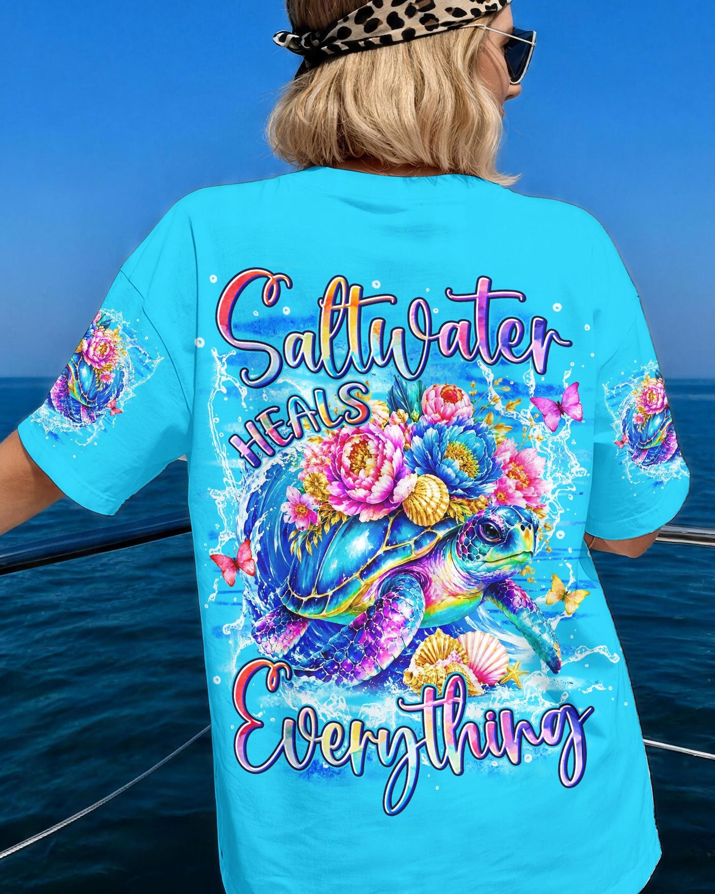 SALTWATER HEALS EVERYTHING TURTLE ALL OVER PRINT - TYLN0506263