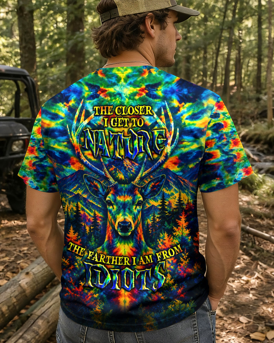 THE CLOSER I GET TO NATURE DEER  ALL OVER PRINT   - TLHG2705262