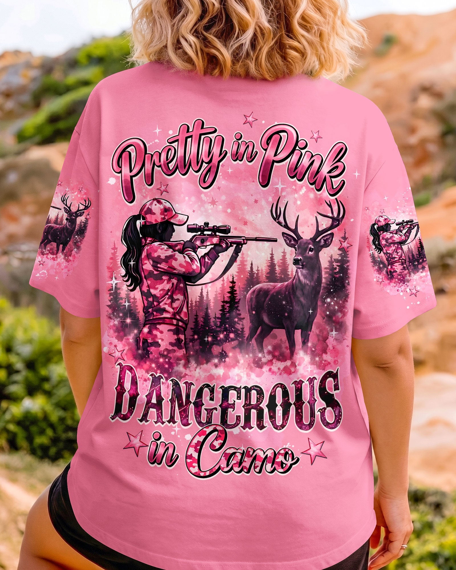 PRETTY IN PINK DANGEROUS IN CAMO ALL OVER PRINT - TYQY2505261