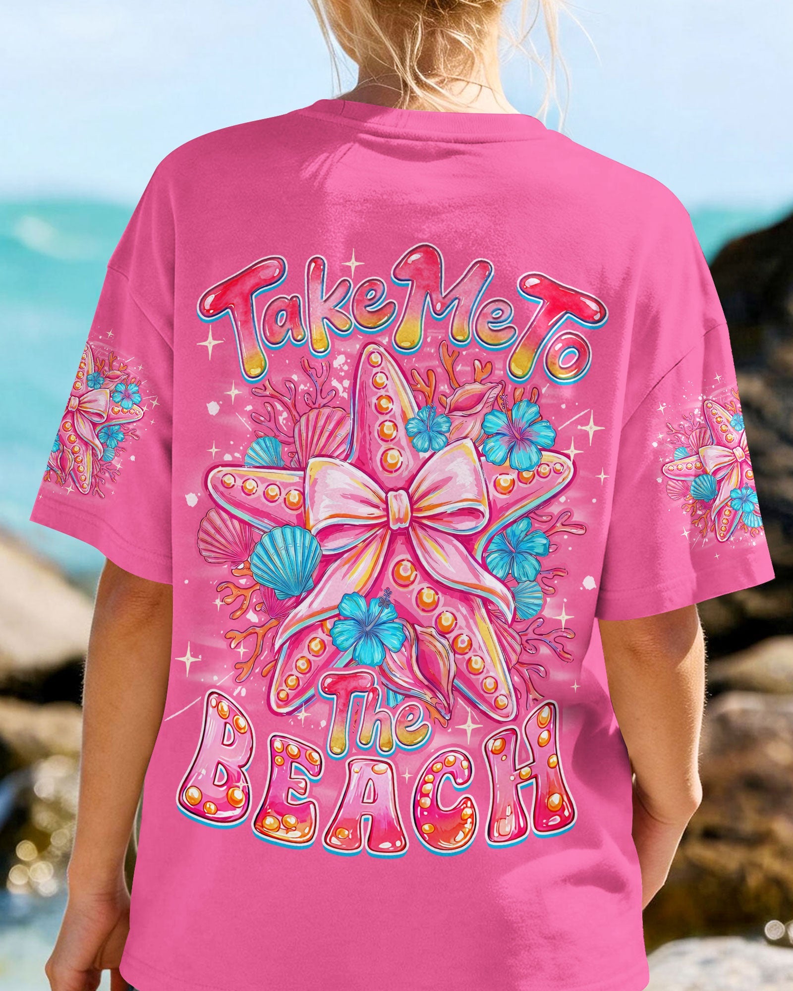TAKE ME TO THE BEACH STARFISH ALL OVER PRINT - TYQY1606265