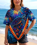 TURTLES UNDERSEA V PATTERN  ALL OVER PRINT - TLHG0306261