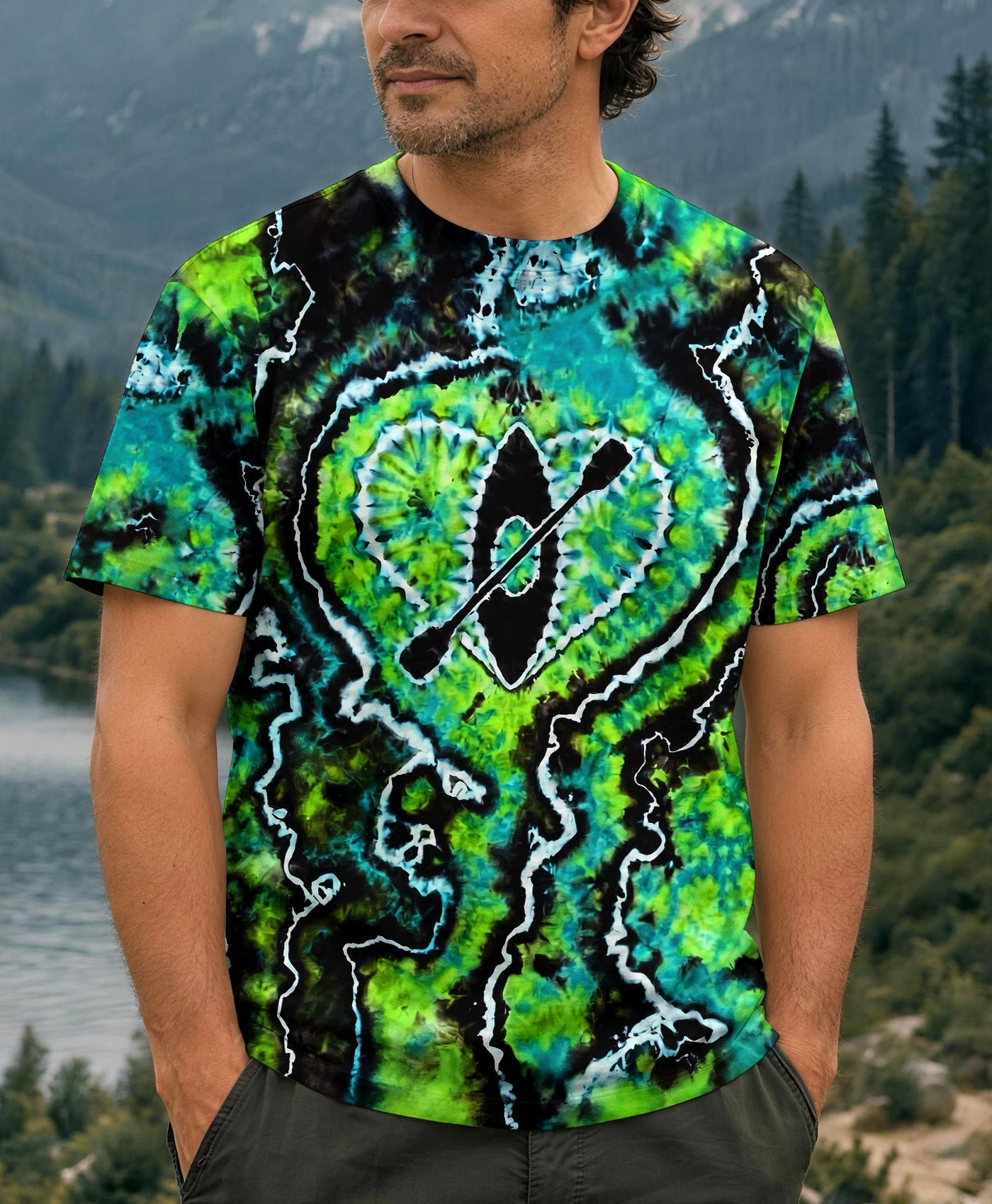 KAYAK LAKE DAY BURST PATTERN ALL OVER PRINT - TLHG1506263