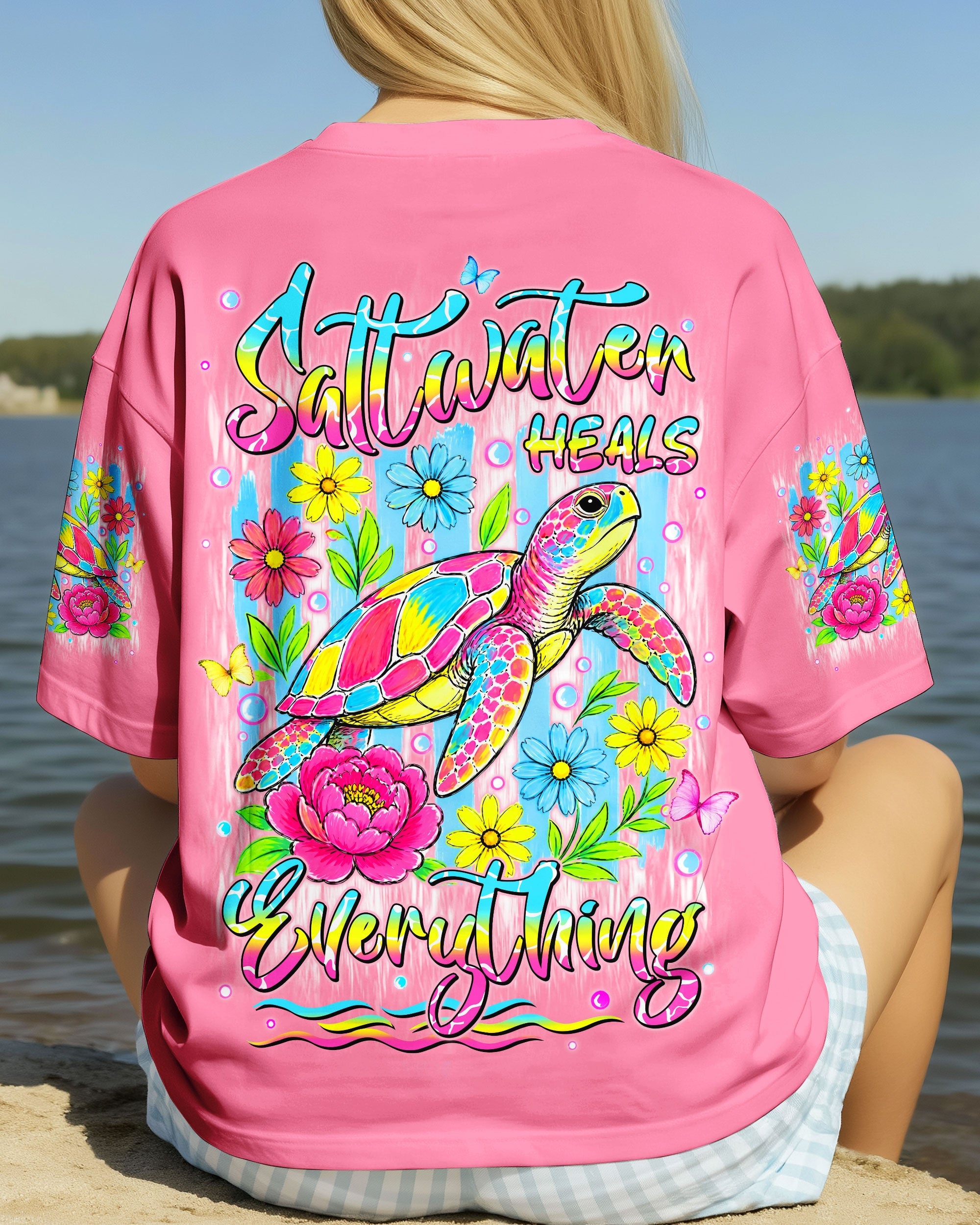 SALTWATER HEALS EVERYTHING TURTLE ALL OVER PRINT - TYLN2505262