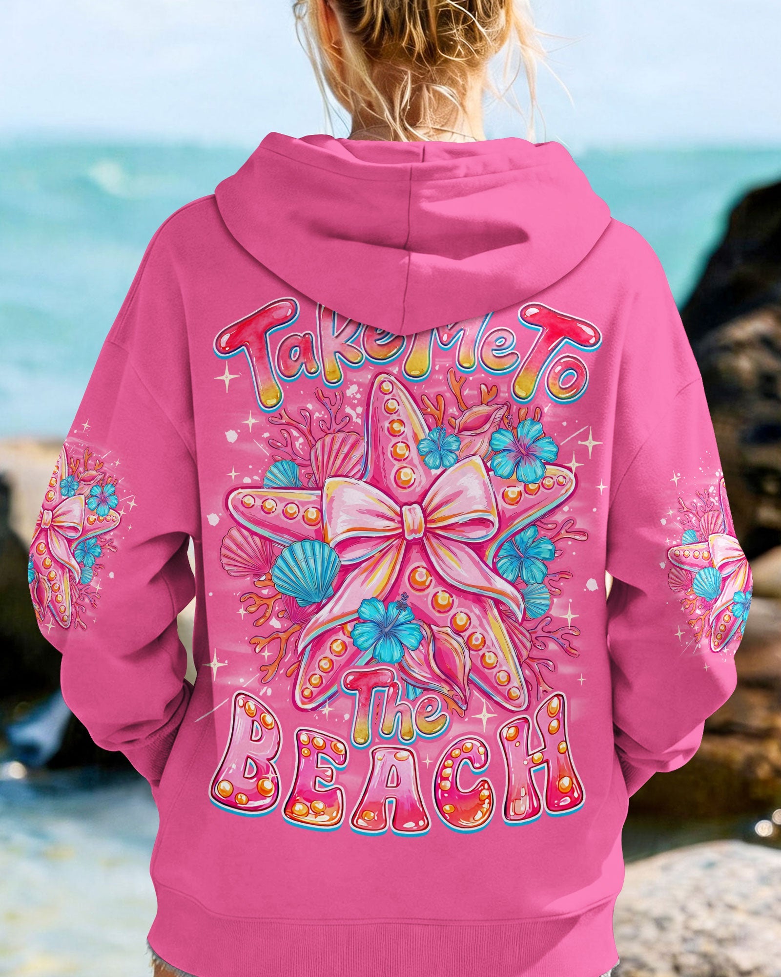 TAKE ME TO THE BEACH STARFISH ALL OVER PRINT - TYQY1606265