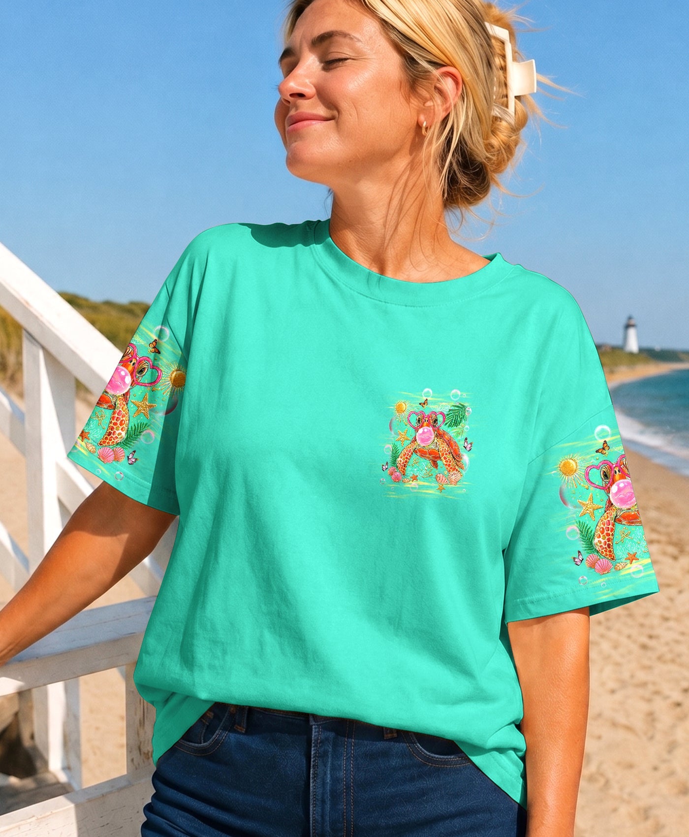 TURTLE KISSES STARFISH WISHES ALL OVER PRINT - TLHG0907263