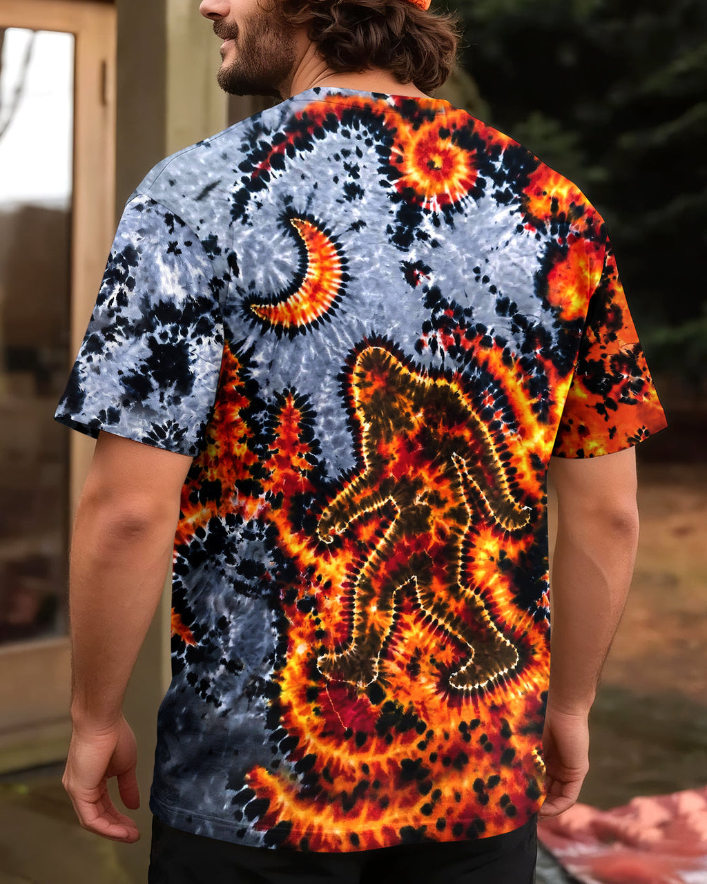 BIGFOOT IN FOREST CRESCENT MOON  ALL OVER PRINT - TLHG1505262
