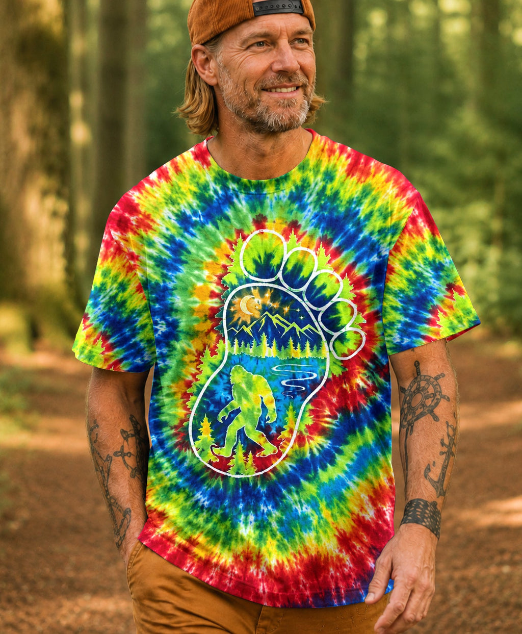 BIGFOOT FOOTPRINT BURST ALL OVER PRINT - TLHG0807264
