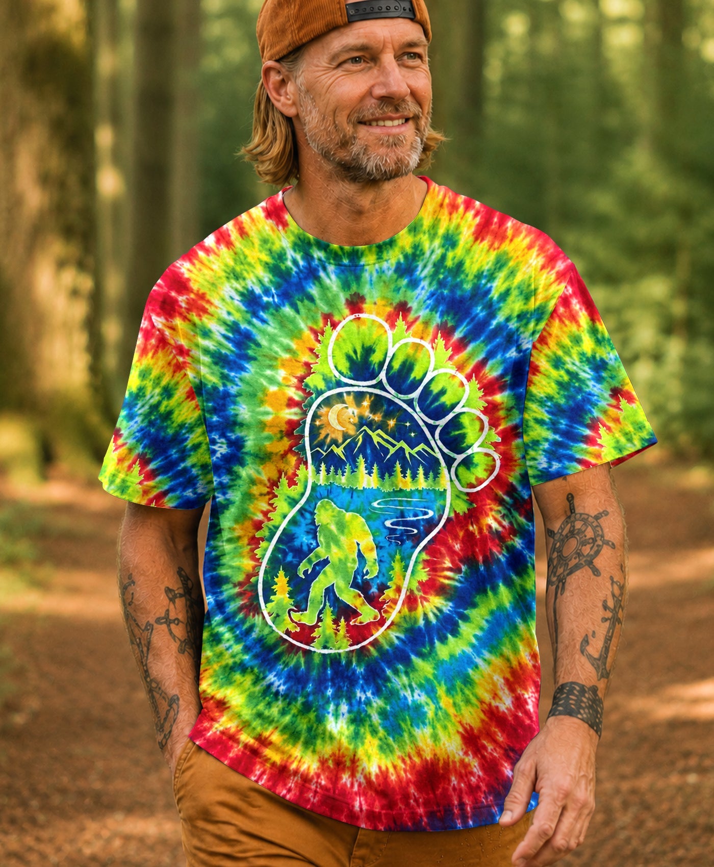 BIGFOOT FOOTPRINT BURST ALL OVER PRINT - TLHG0807264