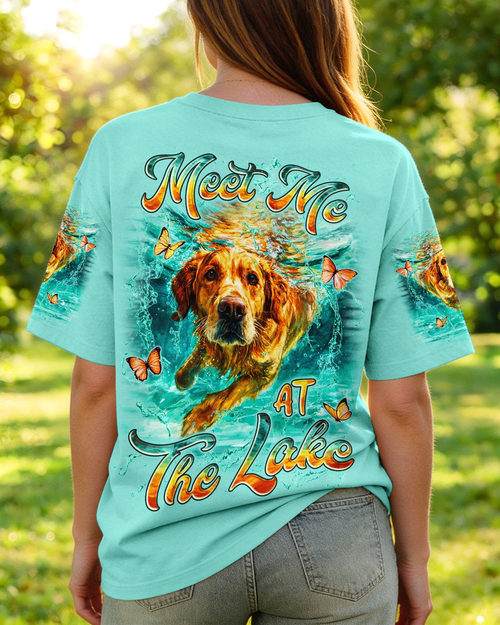 MEET ME AT THE LAKE GOLDEN RETRIEVER DOG ALL OVER PRINT - TYLN225262