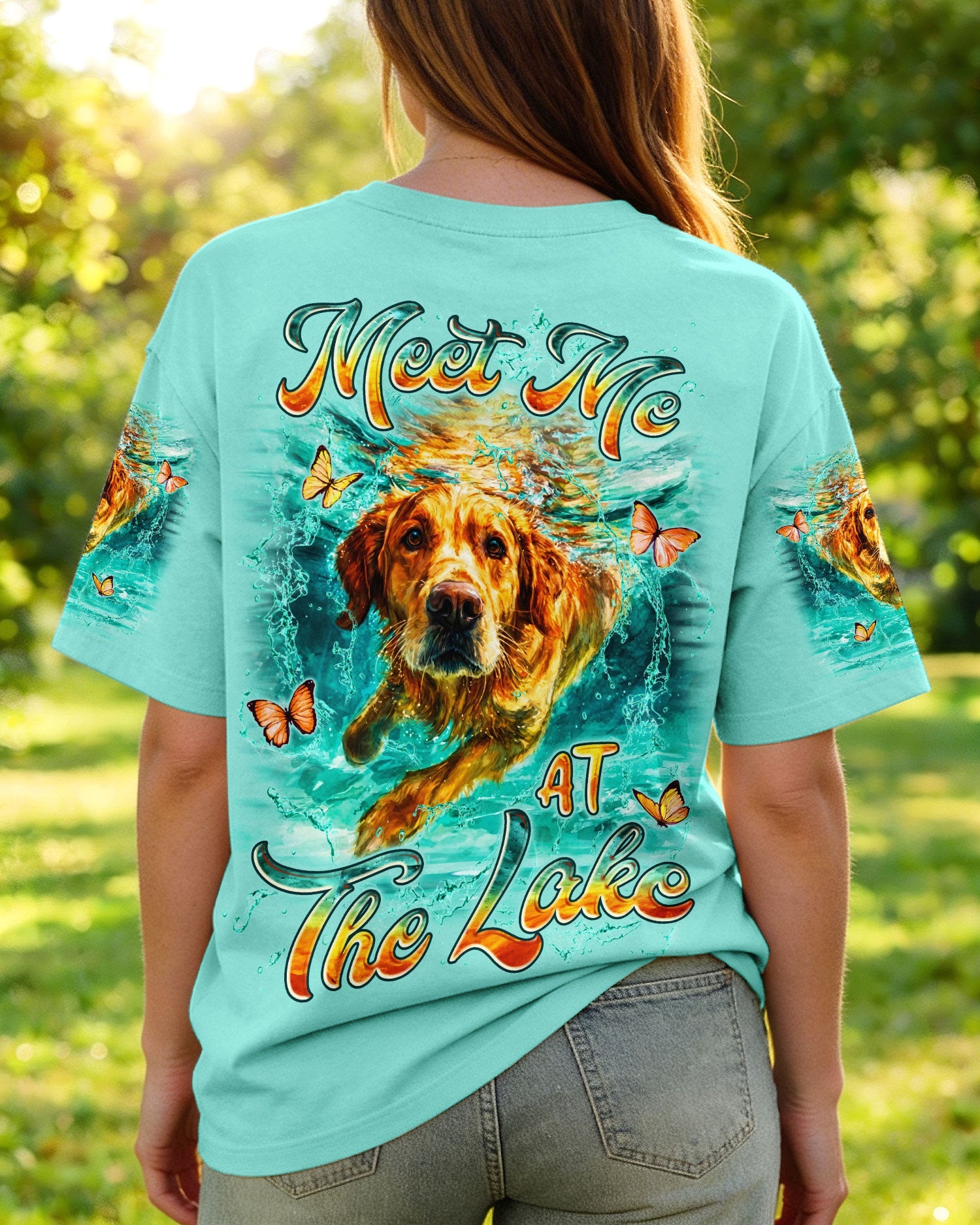 MEET ME AT THE LAKE GOLDEN RETRIEVER DOG ALL OVER PRINT - TYLN225262