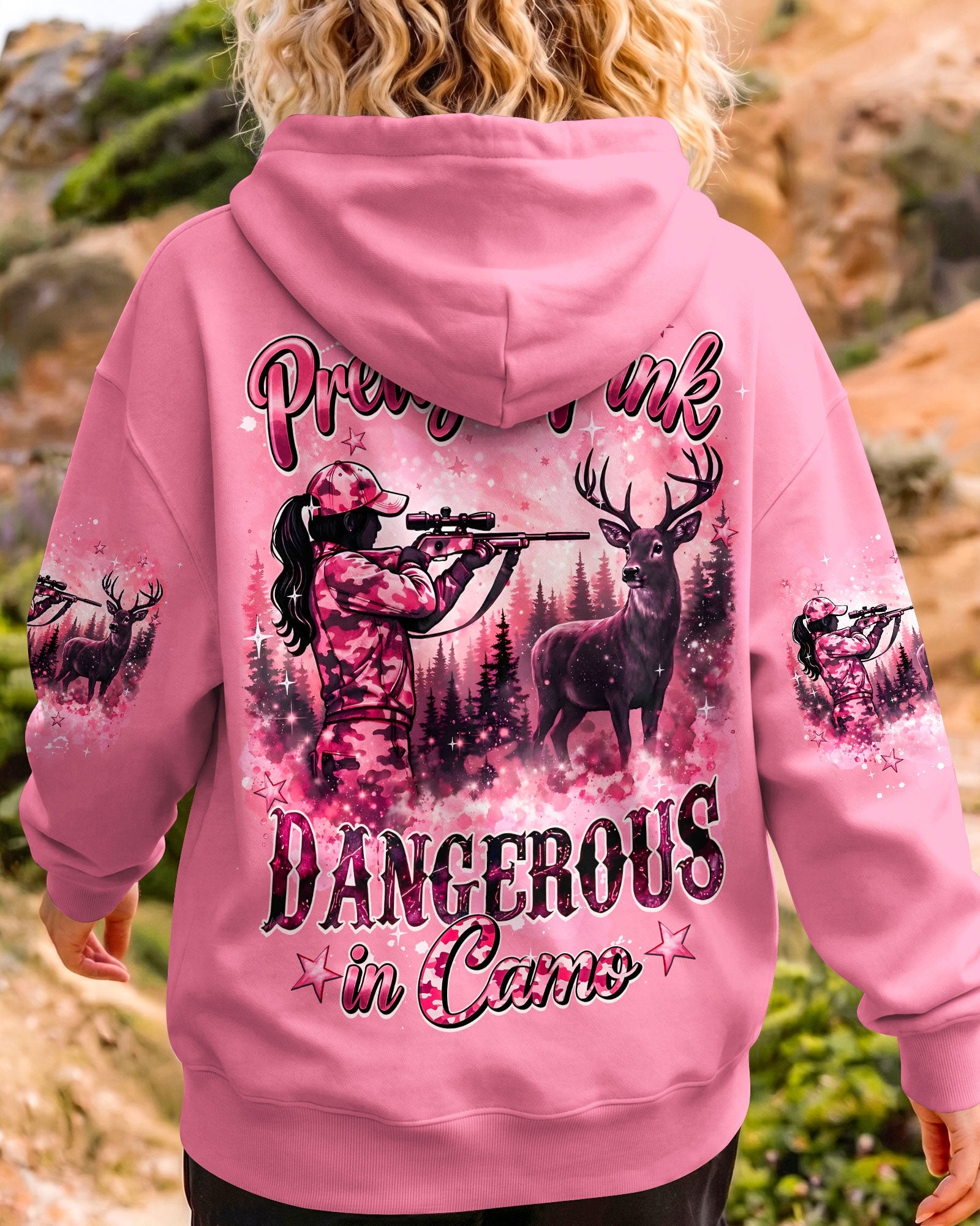 PRETTY IN PINK DANGEROUS IN CAMO ALL OVER PRINT - TYQY2505261