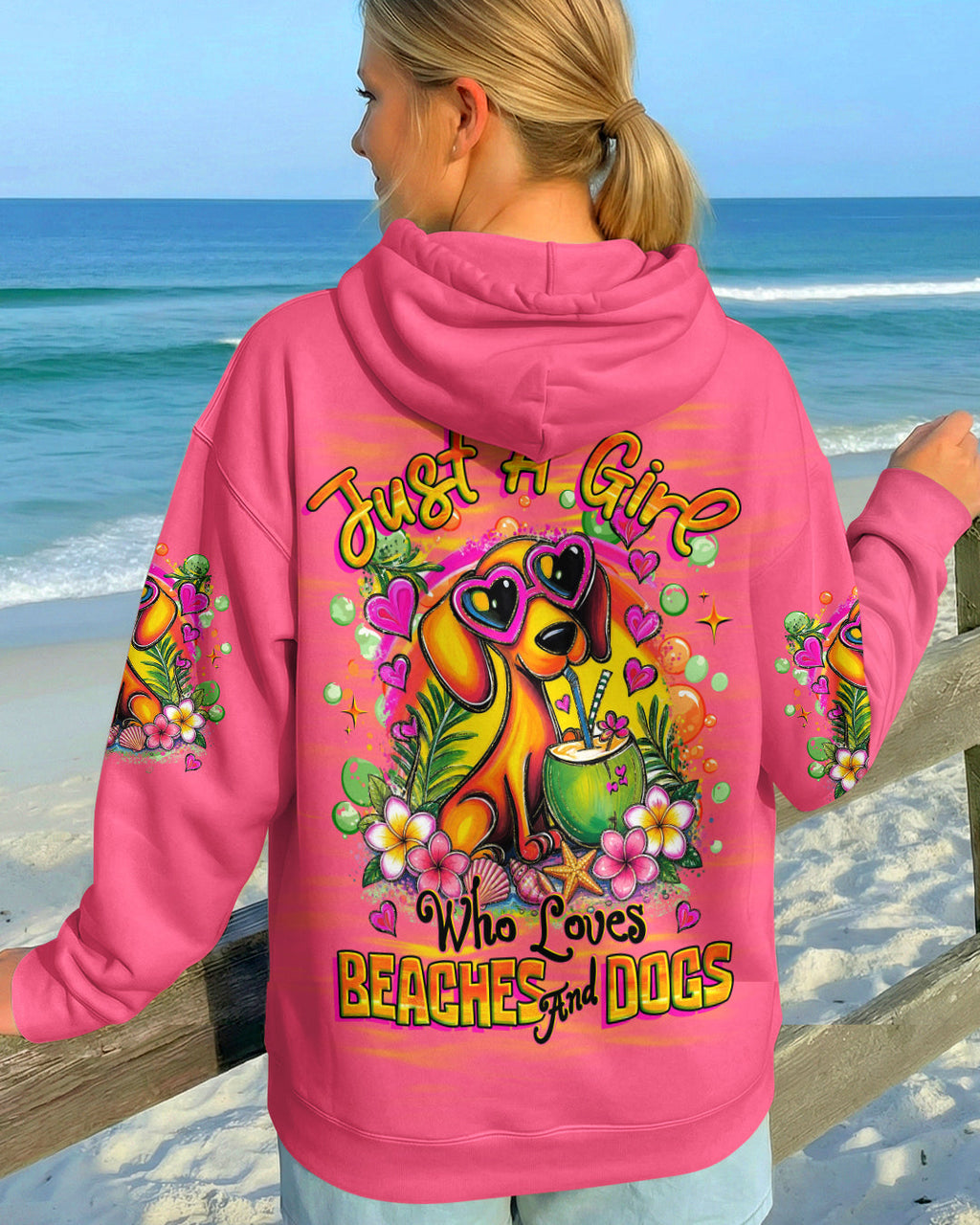 JUST A GIRL WHO LOVES DACHSHUND DOG ALL OVER PRINT - TLHG0405265
