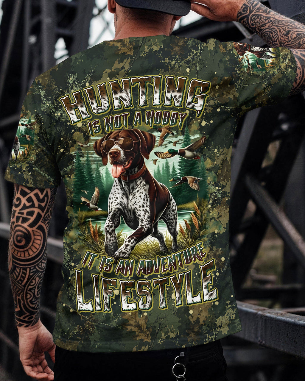 HUNTING IS NOT A HOBBY GERMAN SHORTHAIRED POINTER DOG ALL OVER PRINT - TYLN2905261
