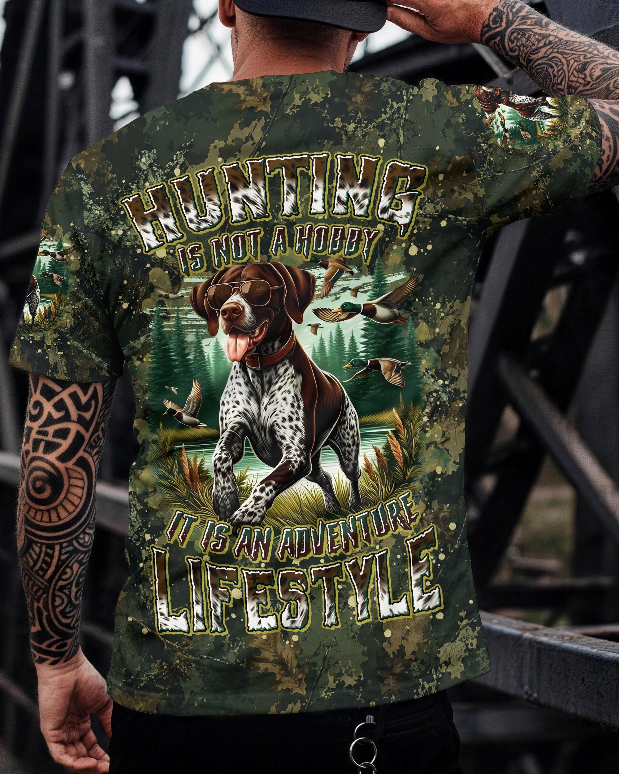 HUNTING IS NOT A HOBBY GERMAN SHORTHAIRED POINTER DOG ALL OVER PRINT - TYLN2905261