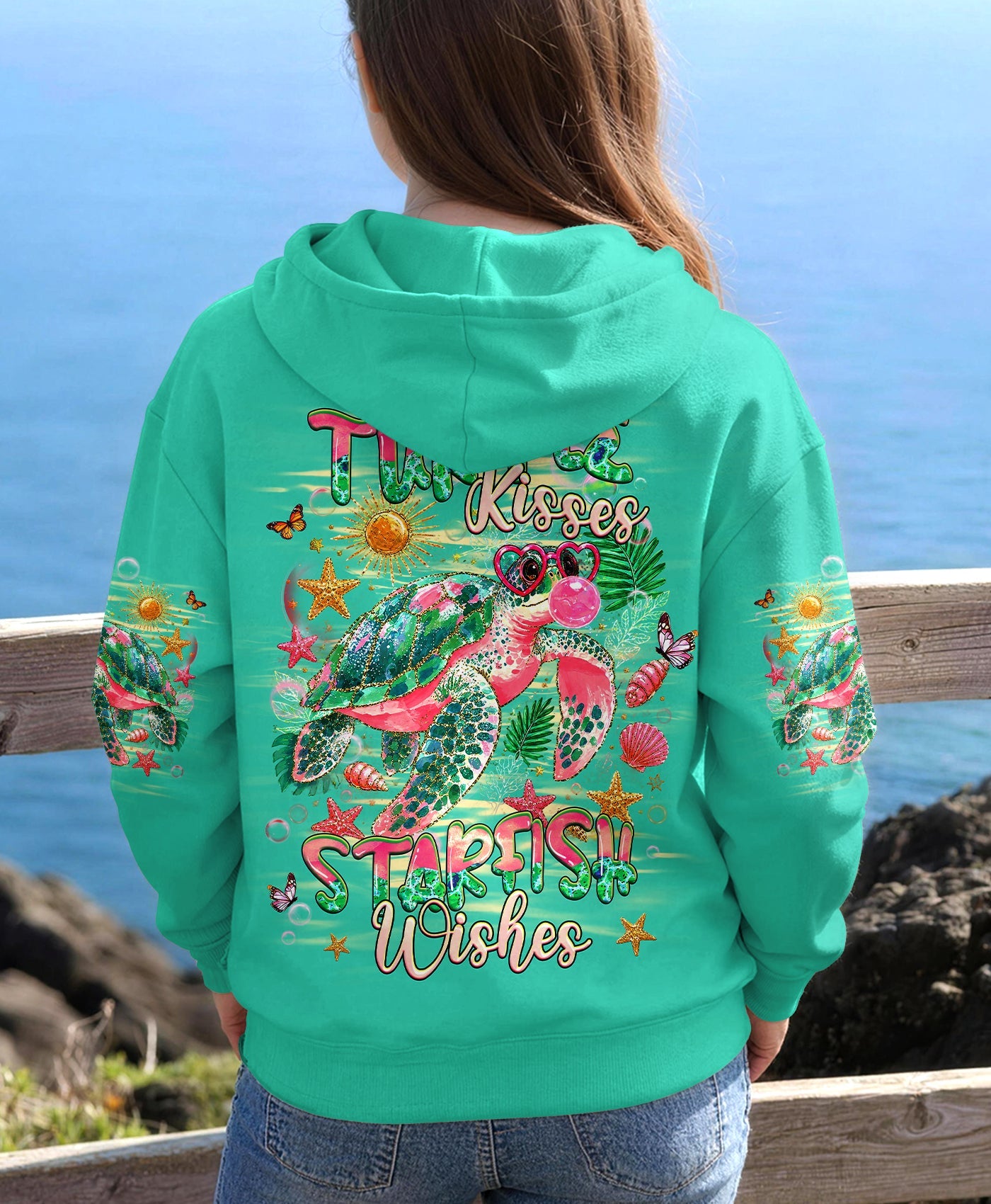 TURTLE KISSES STARFISH WISHES KIDS ALL OVER PRINT - TLHG0906261