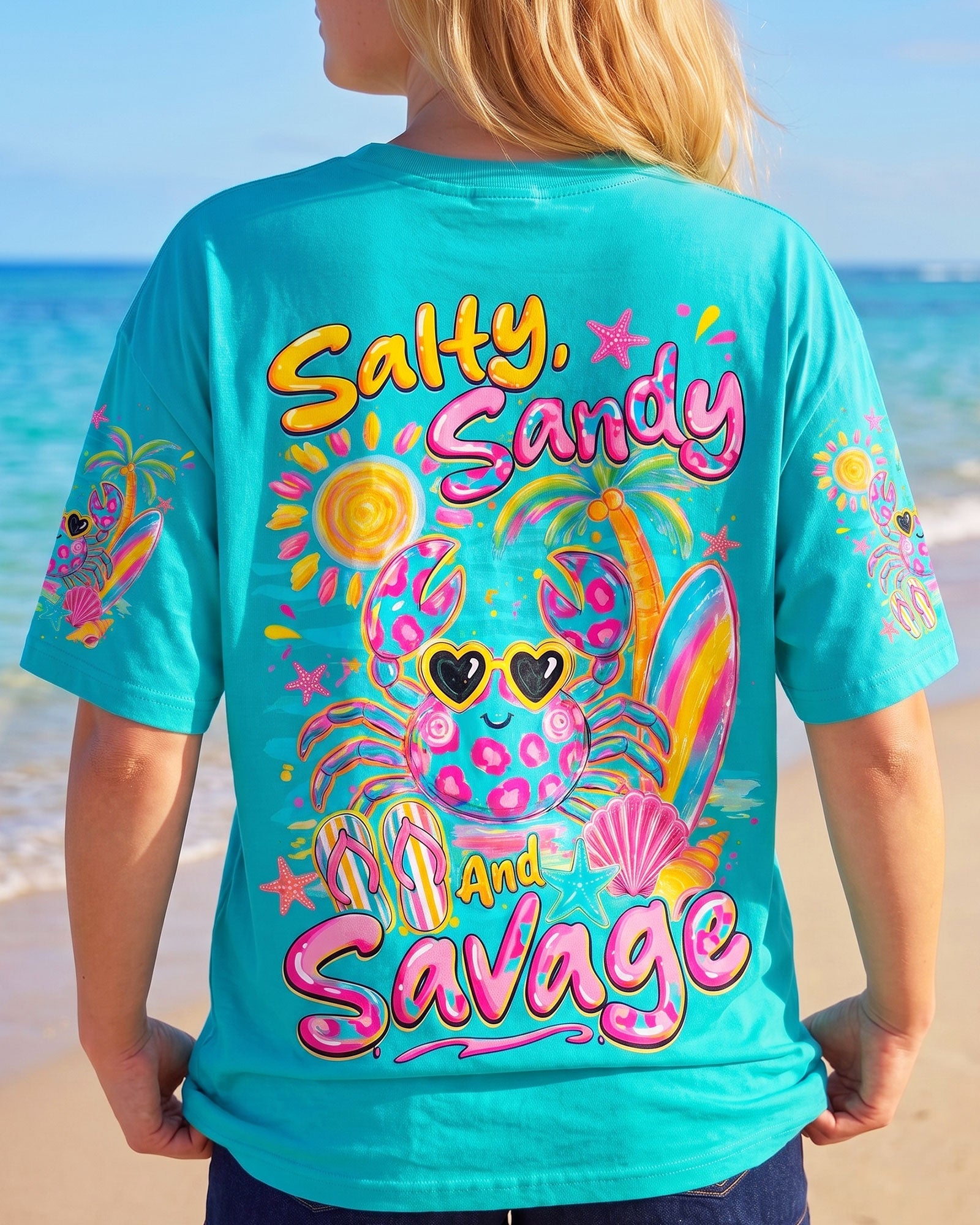 SALTY SANDY AND SAVAGE CRAB ALL OVER PRINT - TYQY1307263