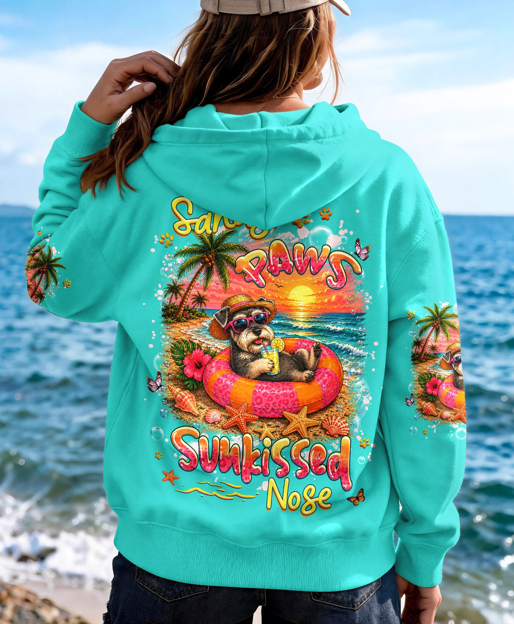 SANDY PAWS SUNKISSED NOSE SCHNAUZER DOG ALL OVER PRINT -  TLHG1905262