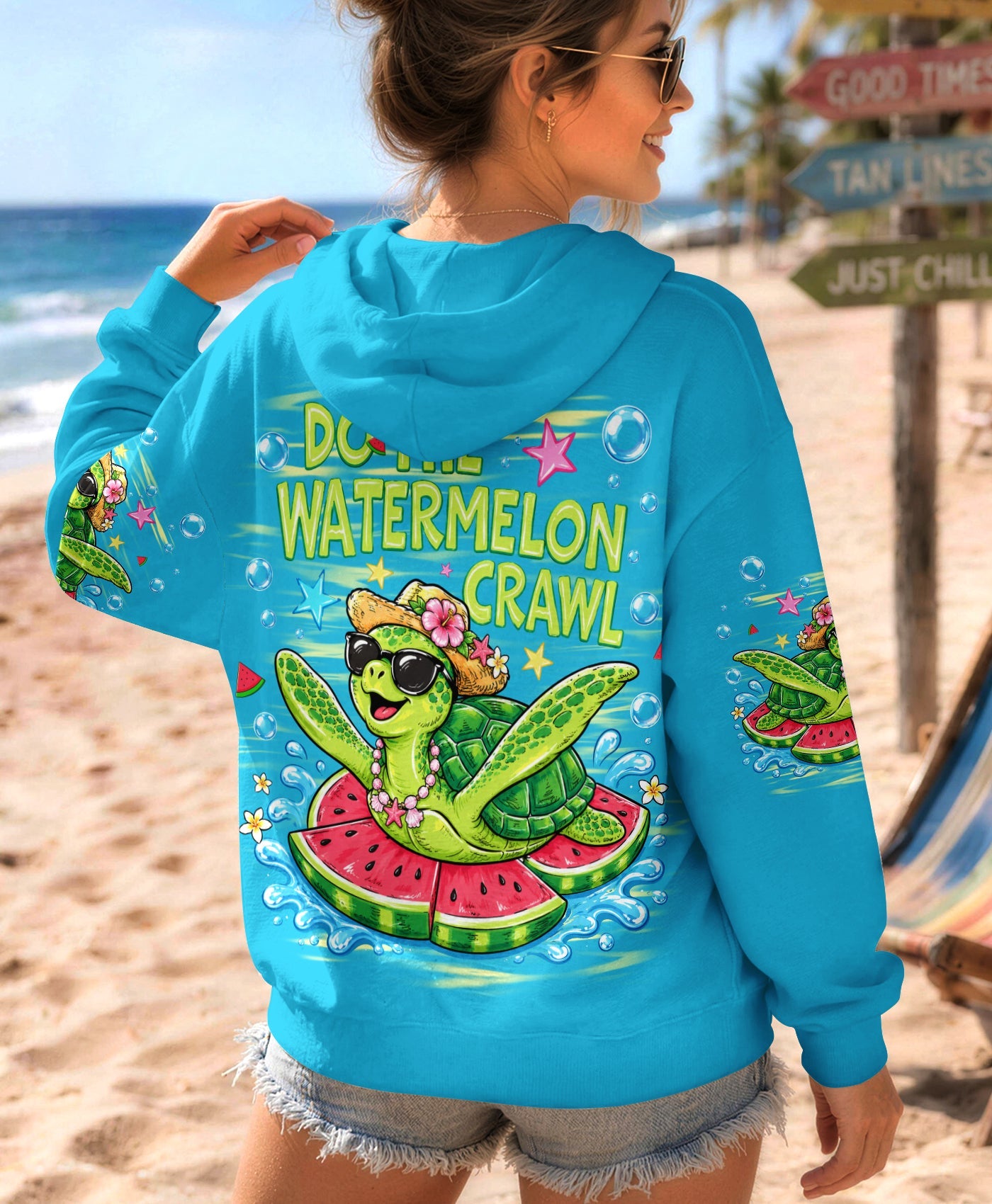 DO THE WATERMELON CRAWL TURTLE ALL OVER PRINT - TLHG1106263