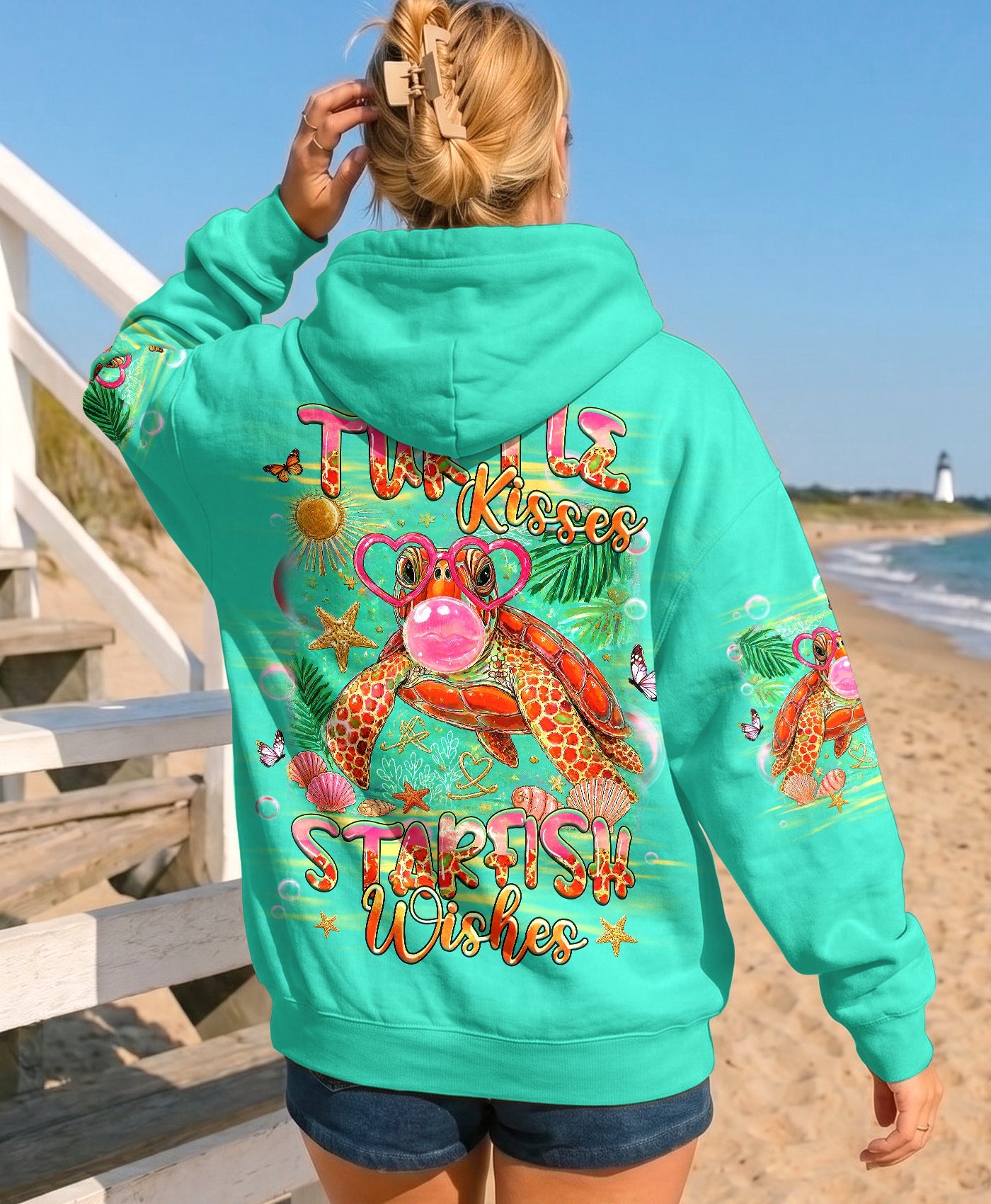 TURTLE KISSES STARFISH WISHES ALL OVER PRINT - TLHG0907263