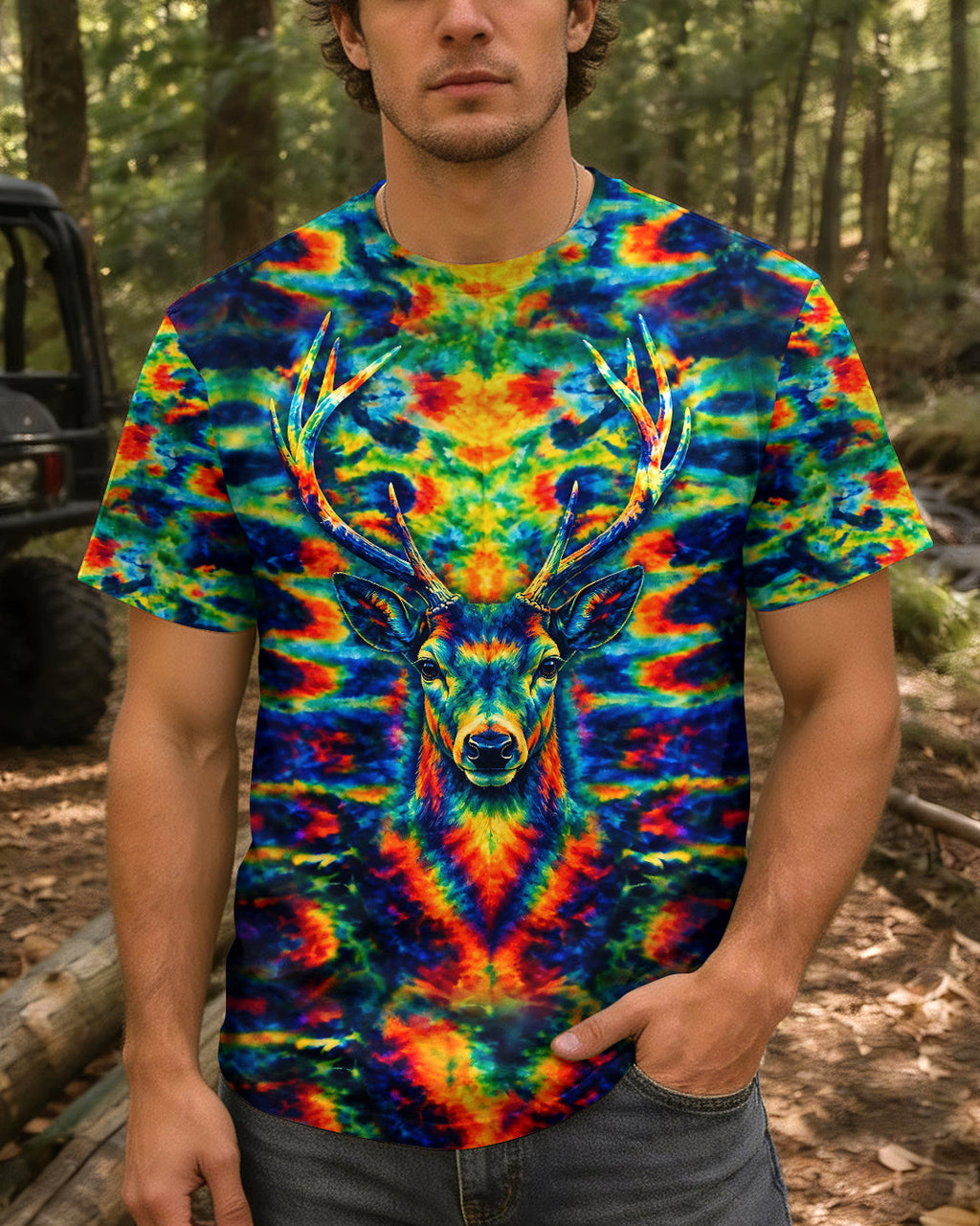 THE CLOSER I GET TO NATURE DEER  ALL OVER PRINT   - TLHG2705262
