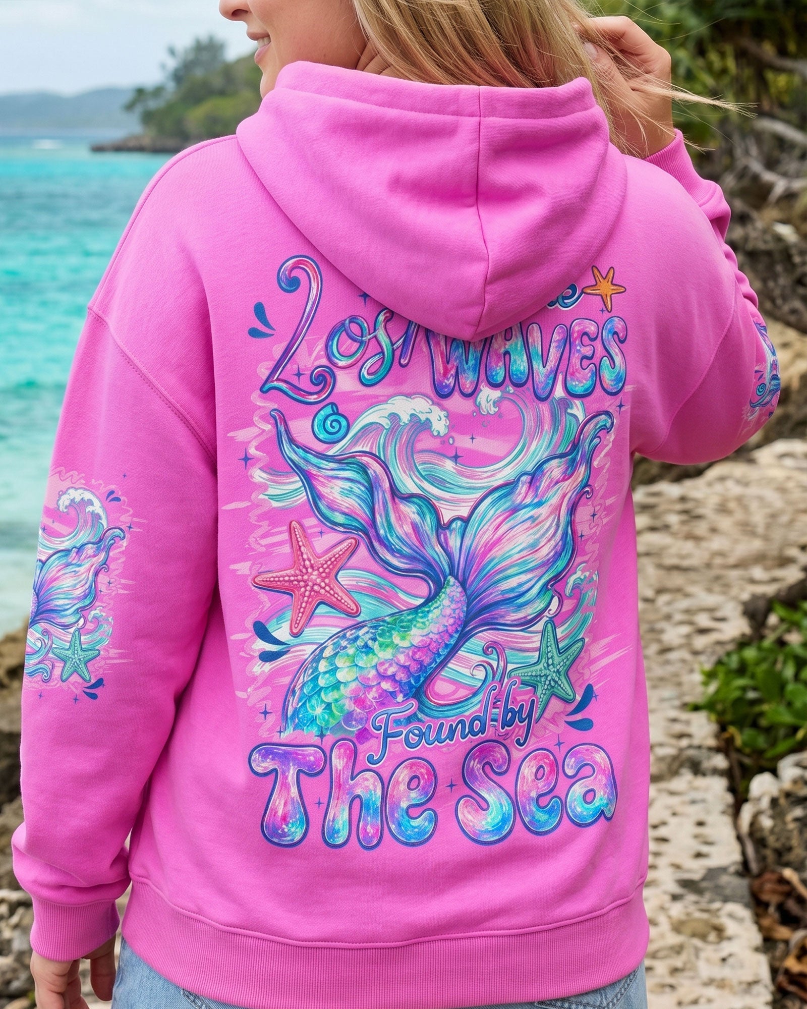 LOST IN THE WAVES FOUND BY THE SEA MERMAID ALL OVER PRINT - TYQY0607263