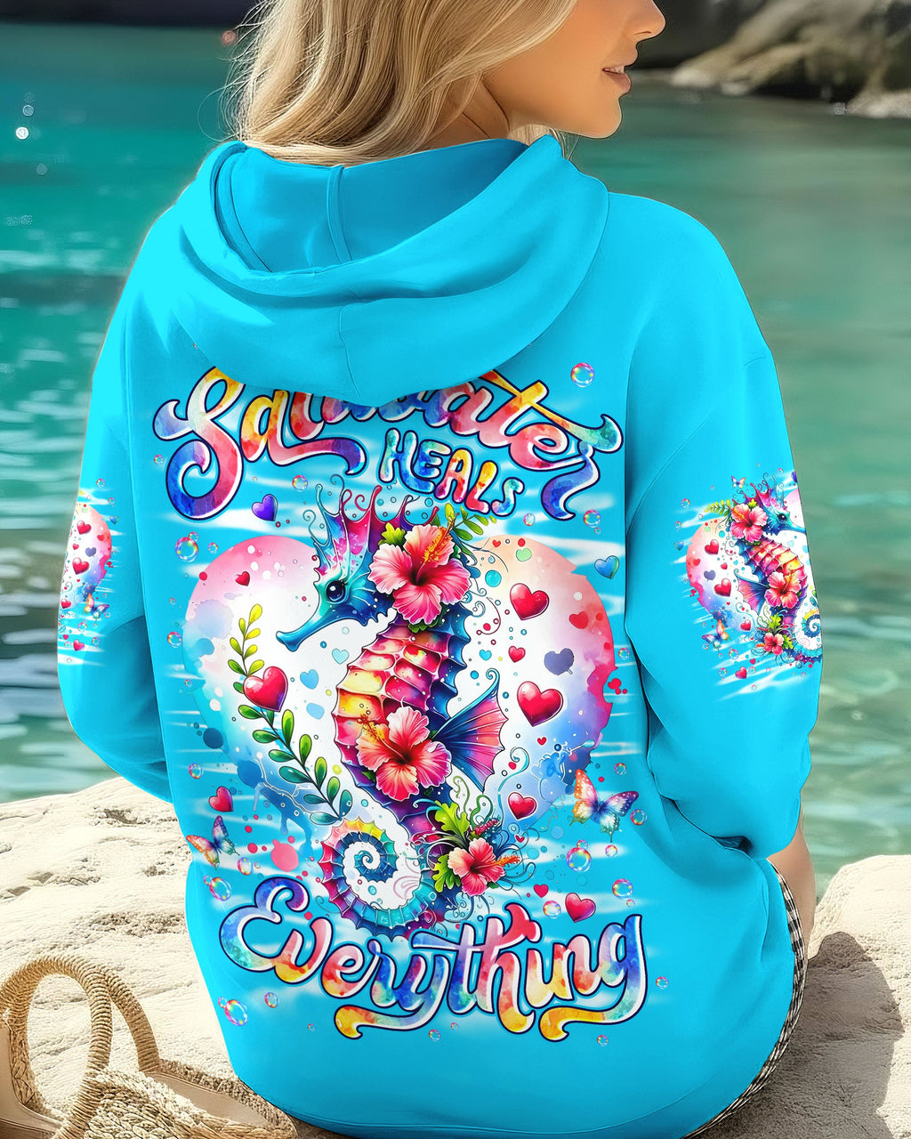 SALTWATER HEALS EVERYTHING SEAHORSE ALL OVER PRINT - TYLN1505262