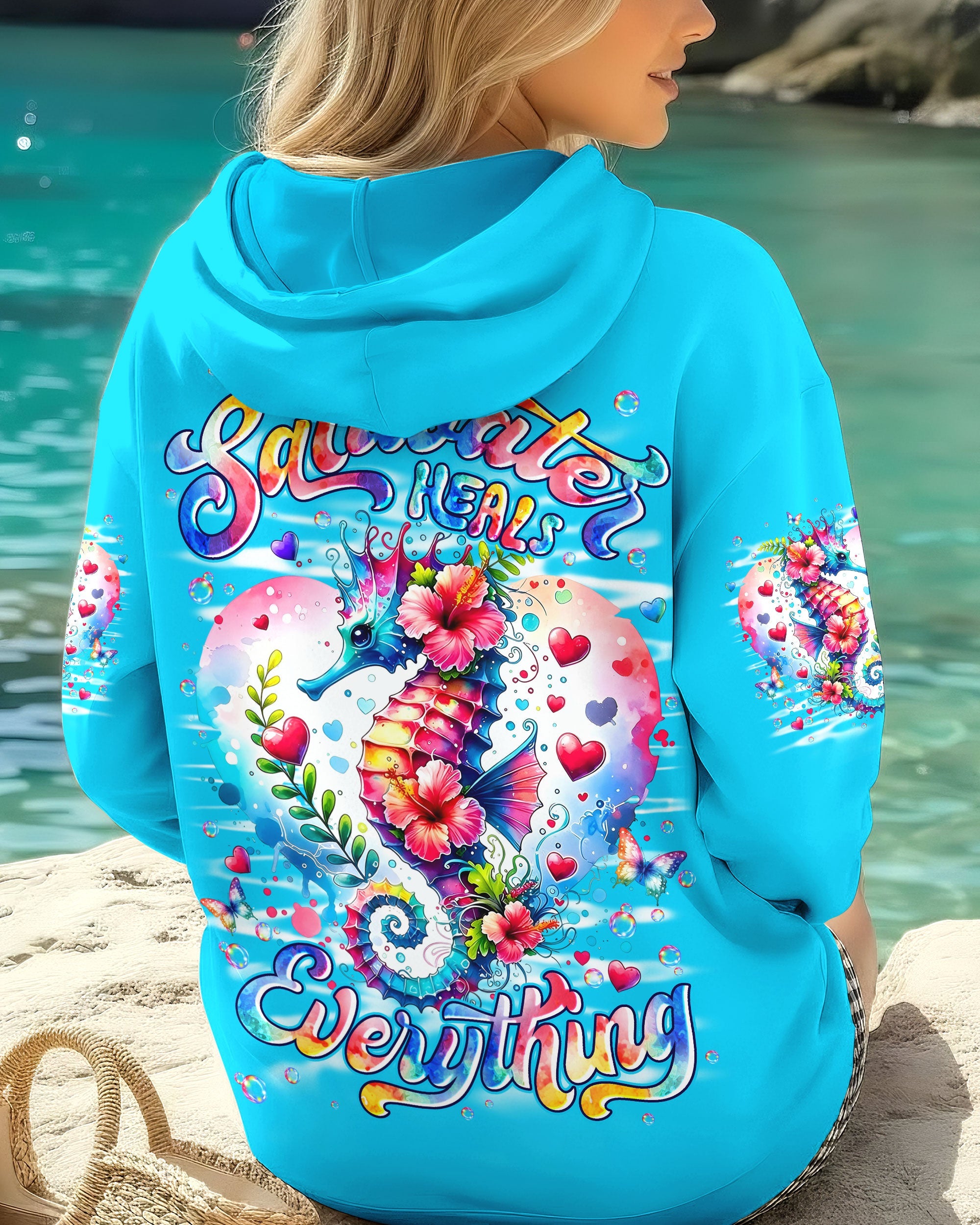 SALTWATER HEALS EVERYTHING SEAHORSE ALL OVER PRINT - TYLN1505262