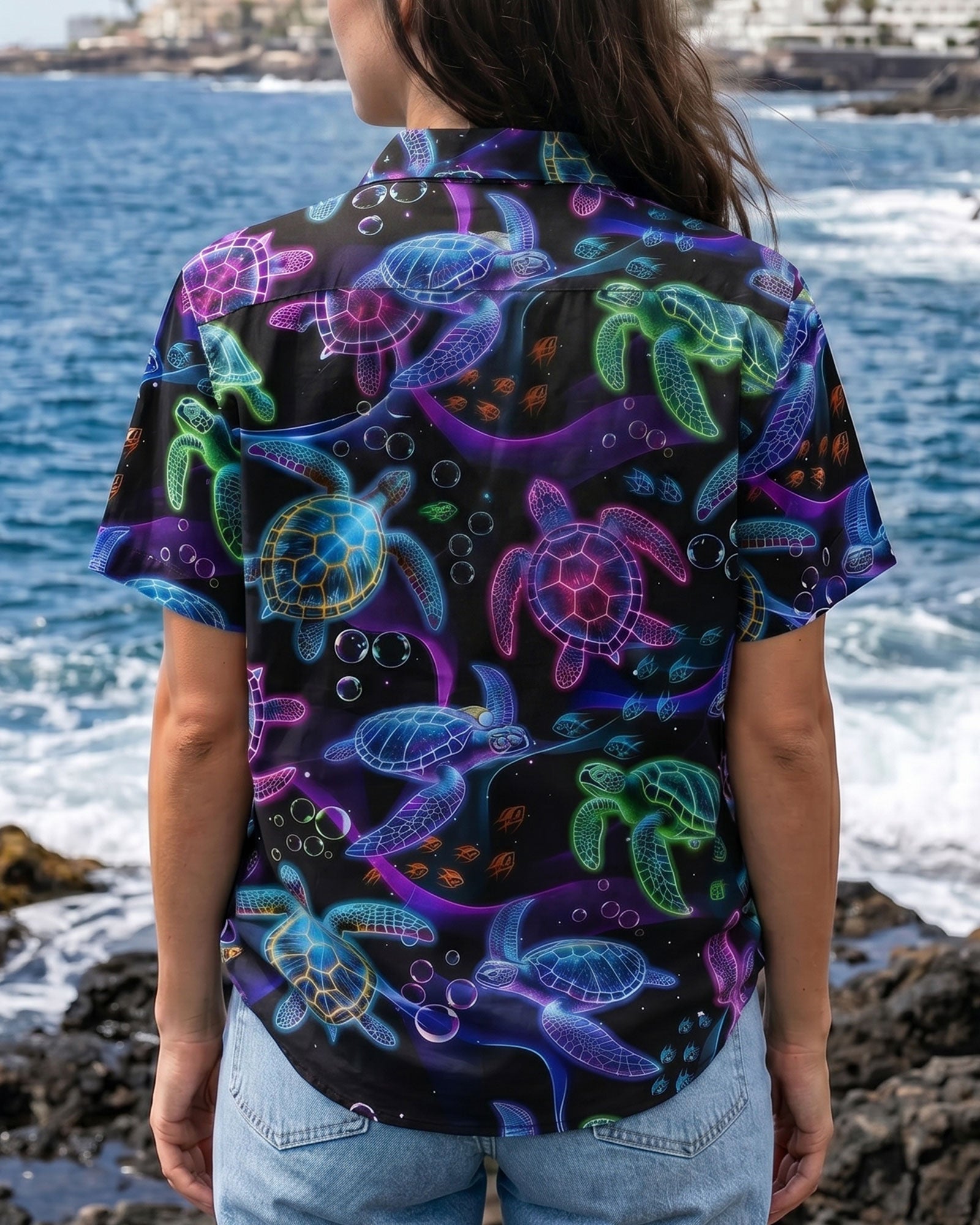 SEA TURTLES BUTTON-DOWN COLLAR SHIRT - TYQY0806261