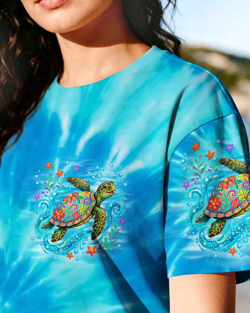 THE VOICE OF THE SEA SPEAKS TO THE SOUL TURTLE ALL OVER PRINT - TYQY2404263