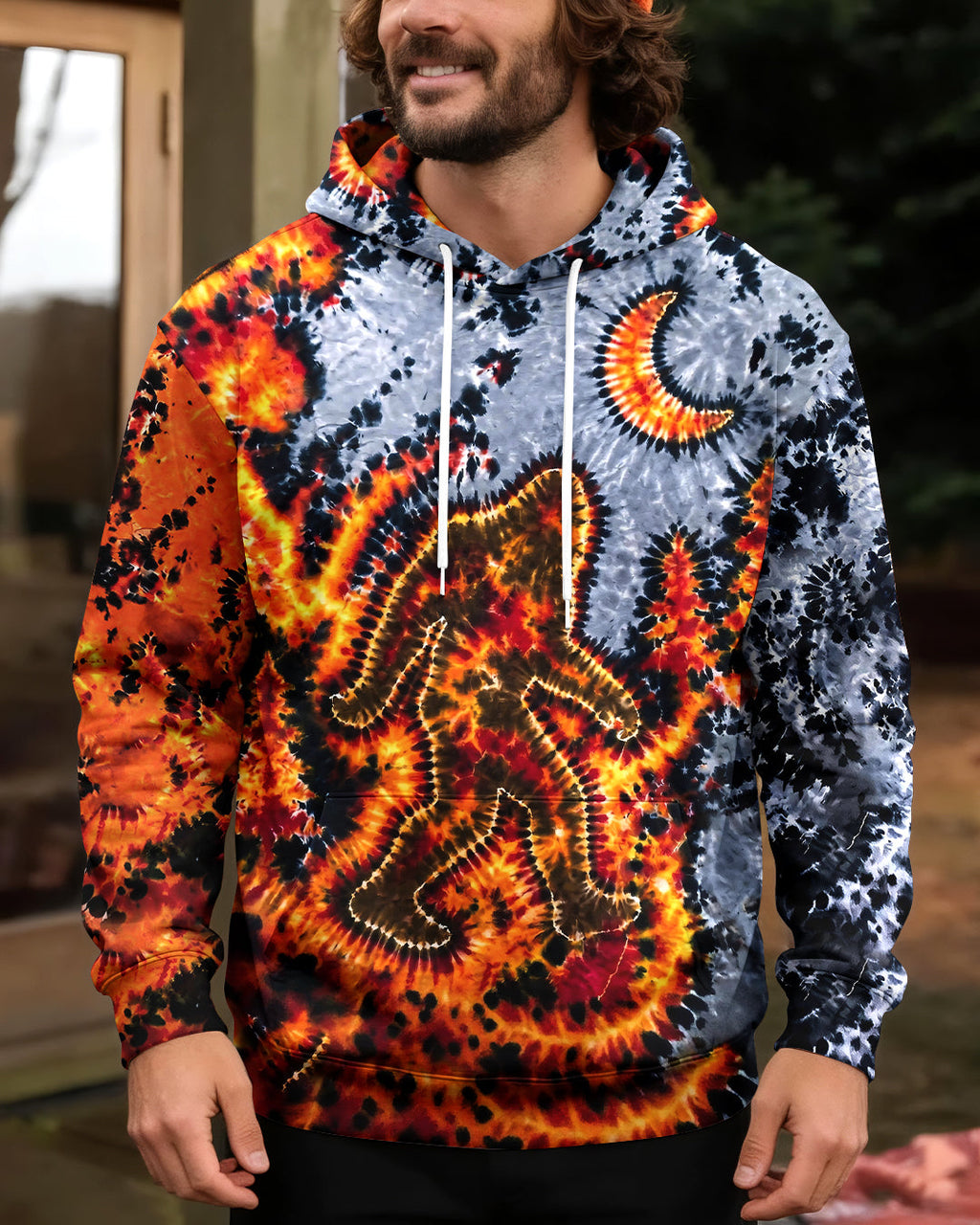 BIGFOOT IN FOREST CRESCENT MOON  ALL OVER PRINT - TLHG1505262