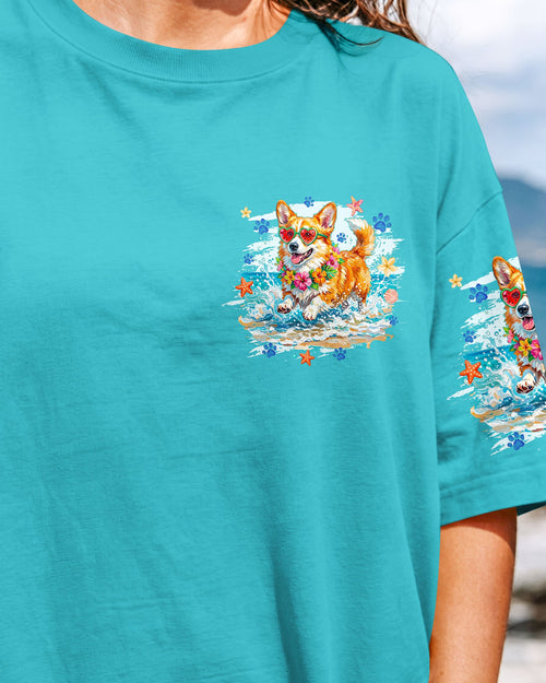 HAPPY AND SALTY CORGI DOG ALL OVER PRINT - TYQY2205261