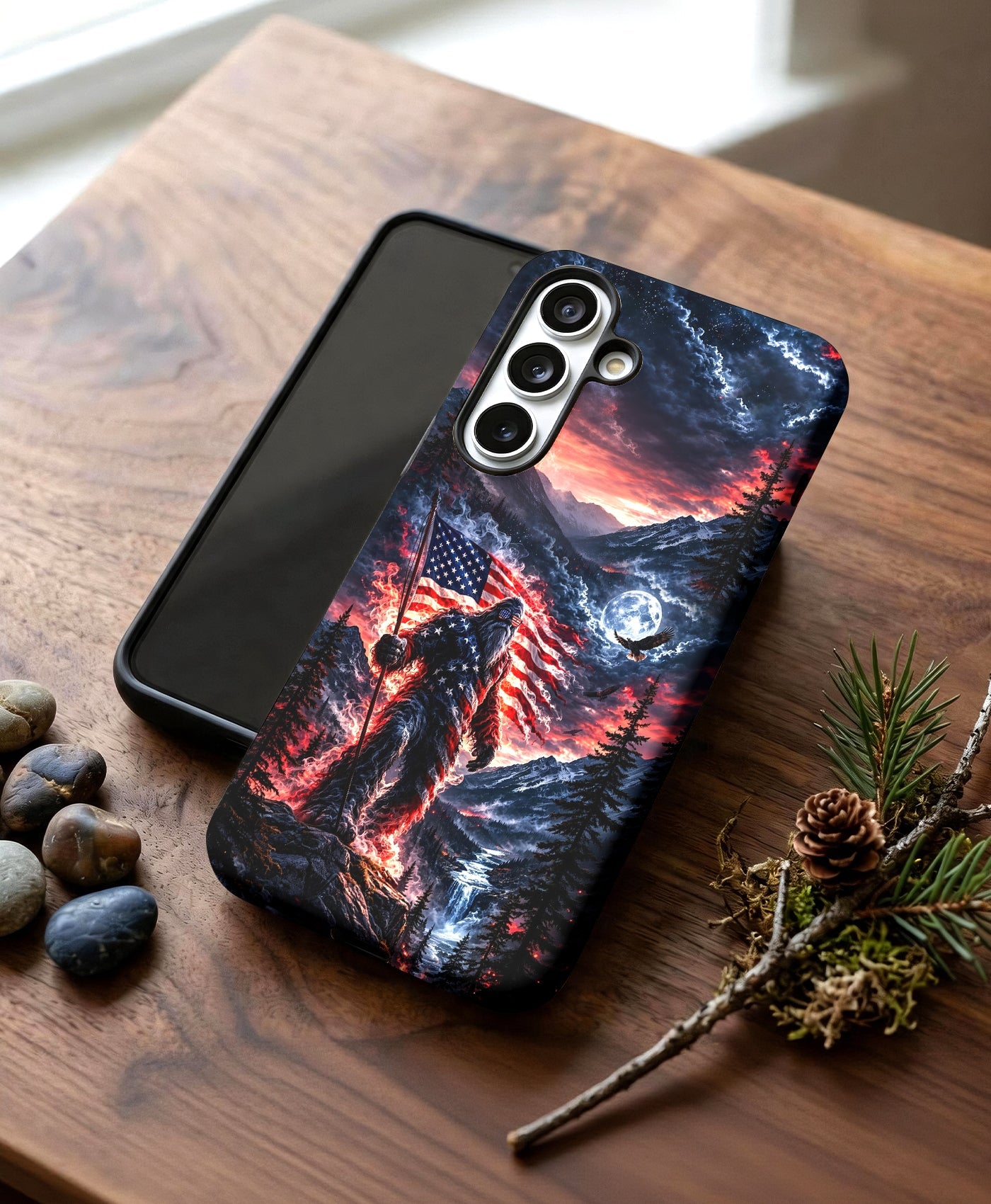 BIGFOOT WITH FLAG  PHONE CASE - TLHG0405266