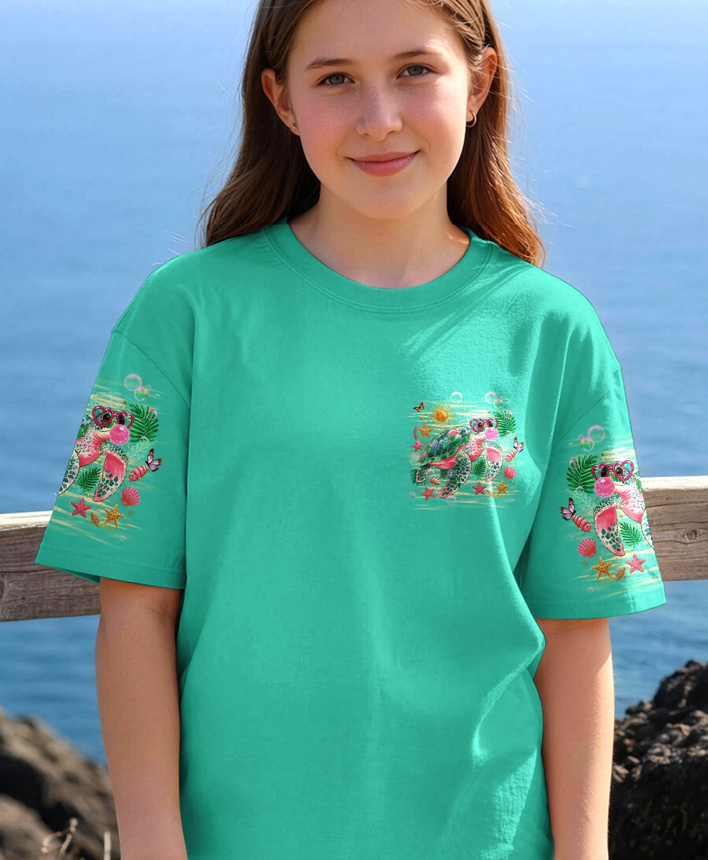 TURTLE KISSES STARFISH WISHES KIDS ALL OVER PRINT - TLHG0906261