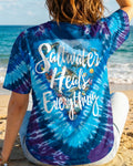 SALTWATER HEALS EVERYTHING OCEAN BLUE TURTLE BURST ALL OVER PRINT - TY0906261