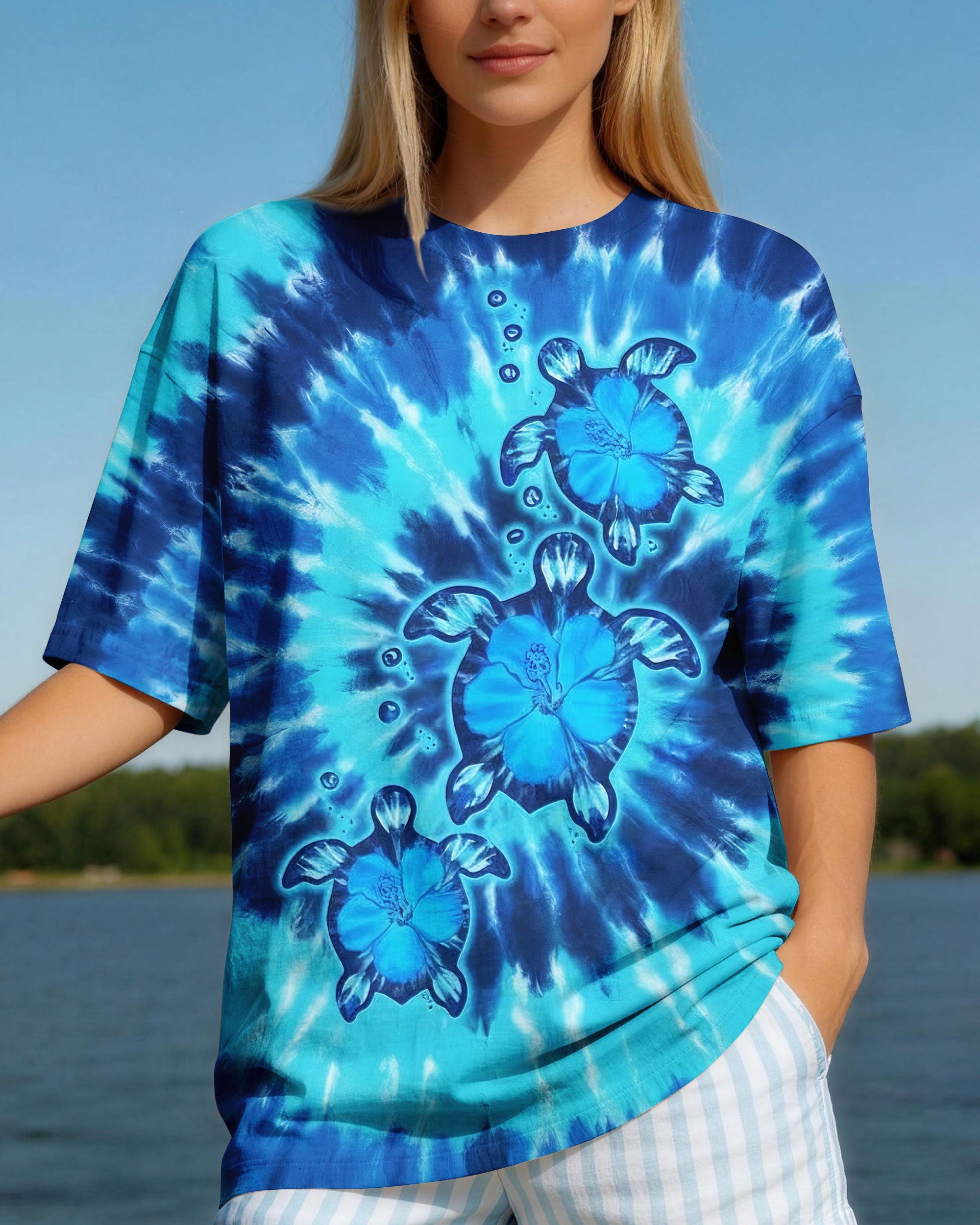 SEA TURTLE BLUE ALL OVER PRINT - TYLN1704263