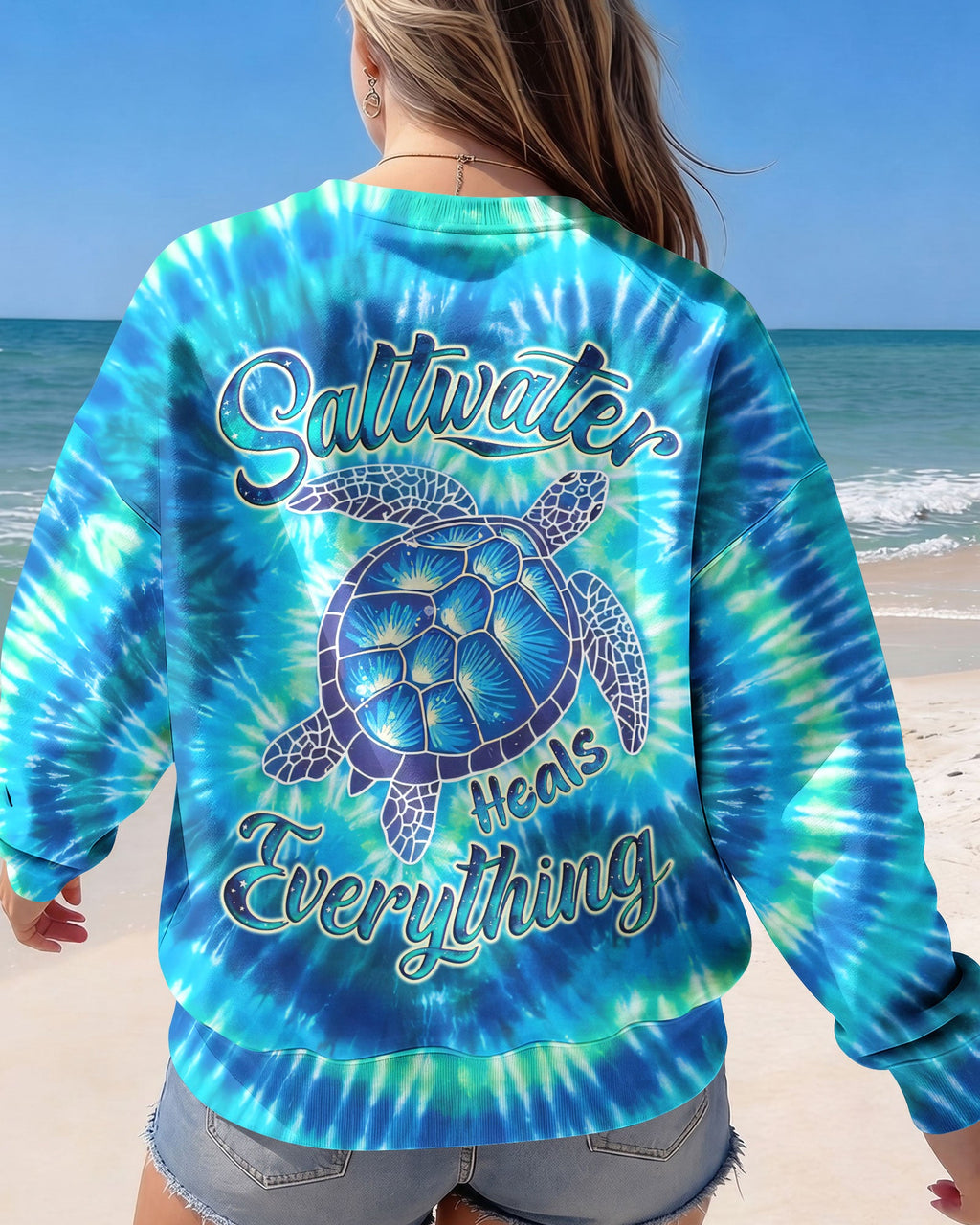 SALTWATER HEALS EVERYTHING TURTLE ALL OVER PRINT - TYQY1805261