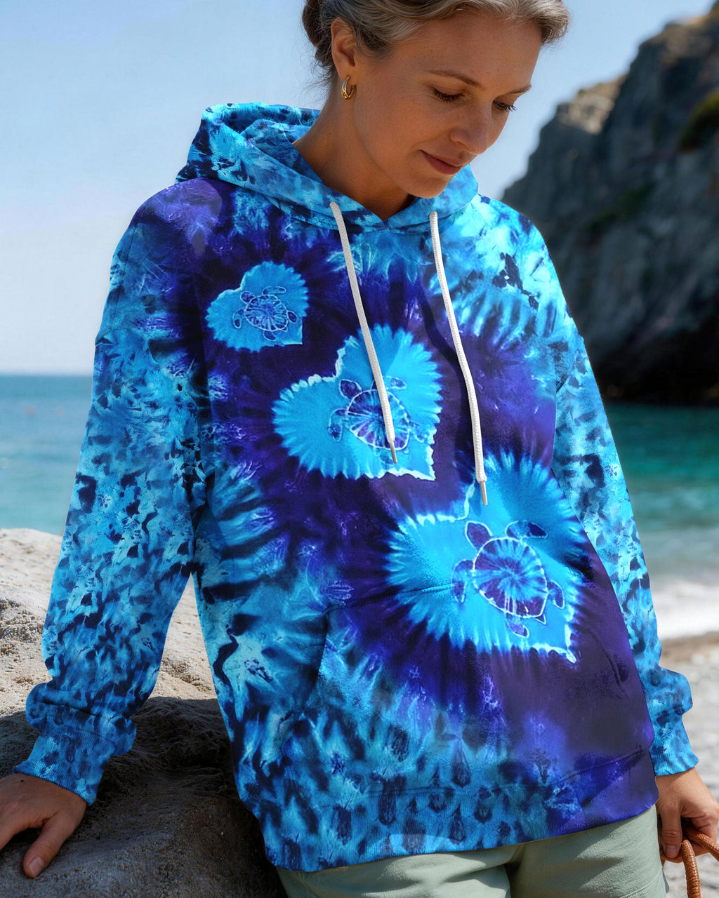 LOVE TURTLE BLUE AQUA ALL OVER PRINT - TYLN2104263