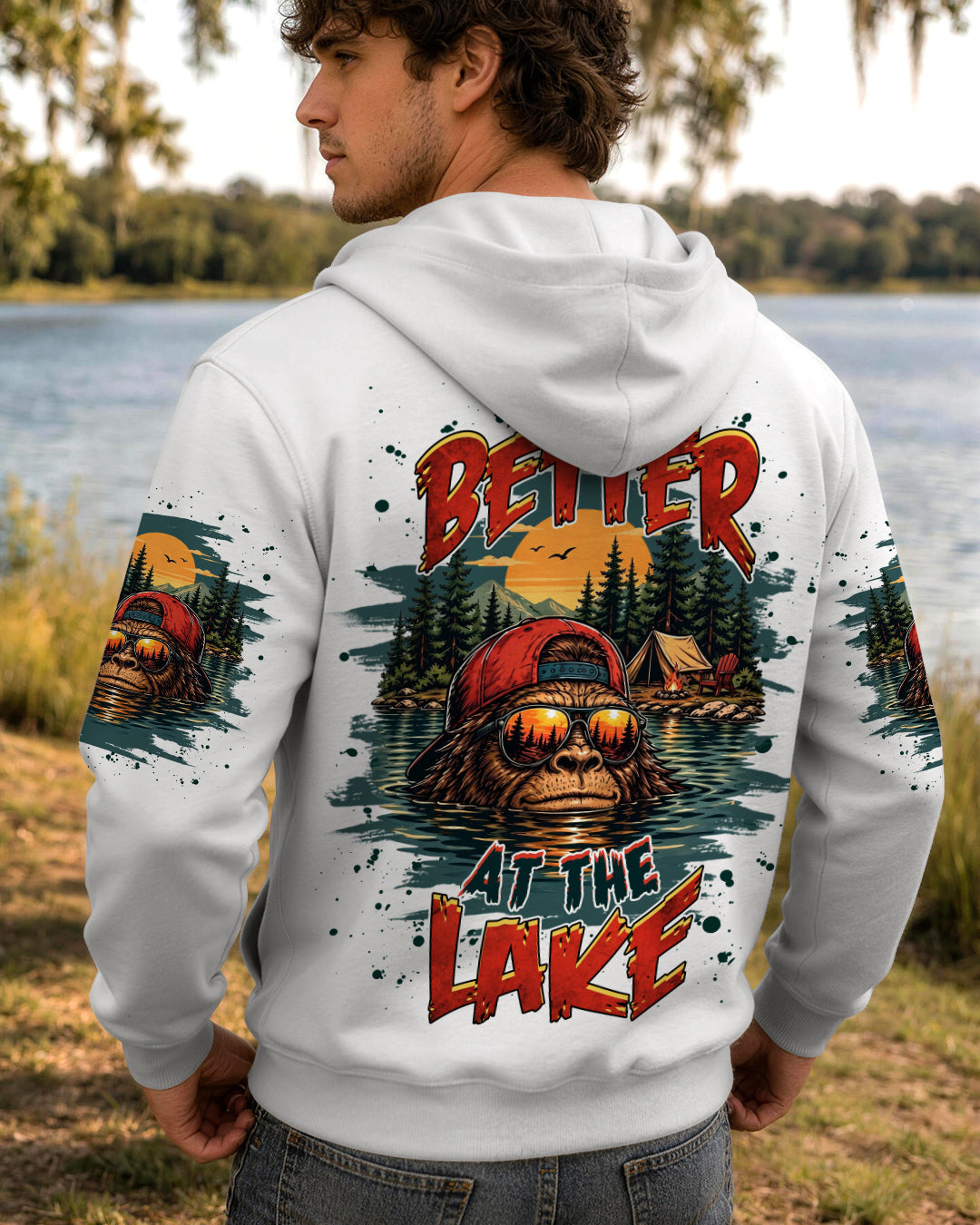 LIFE IS BETTER AT THE LAKE BIGFOOT ALL OVER PRINT   - TLHG2805263