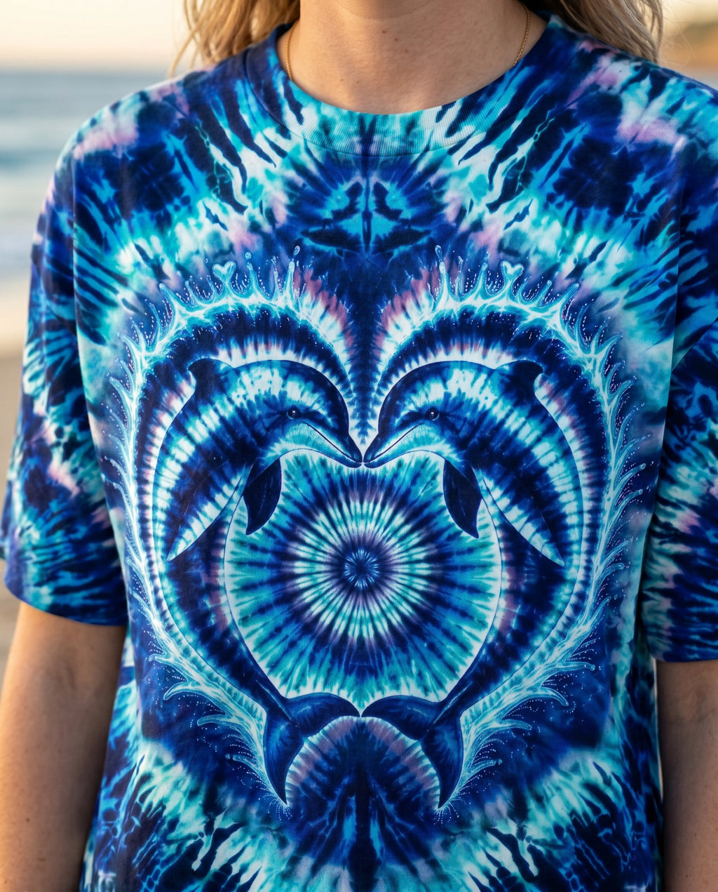 DOLPHIN HEART SWIRL ALL OVER PRINT - KMTM0505261
