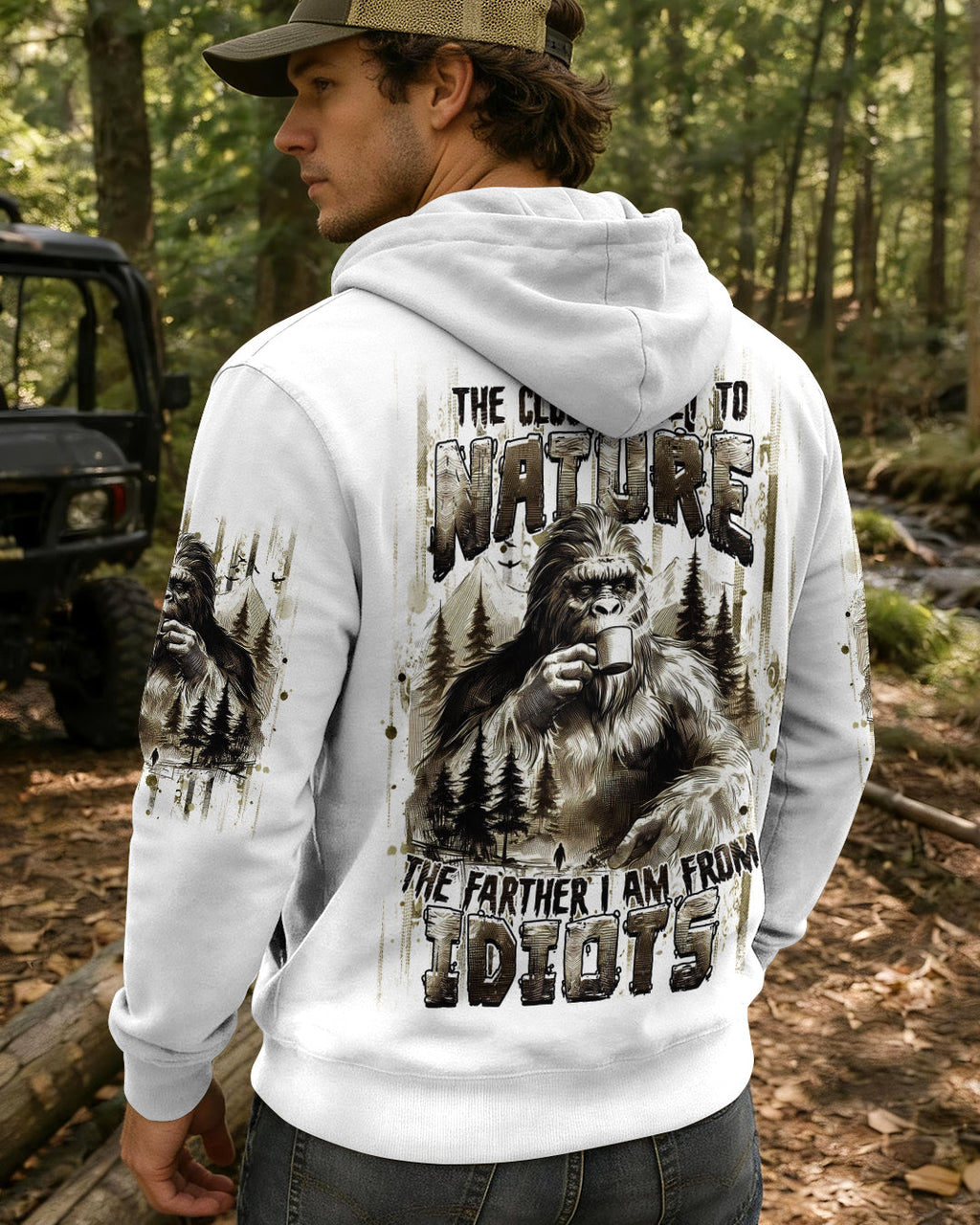 THE CLOSER I GET TO NATURE BIGFOOT ALL OVER PRINT - TLHG0106262