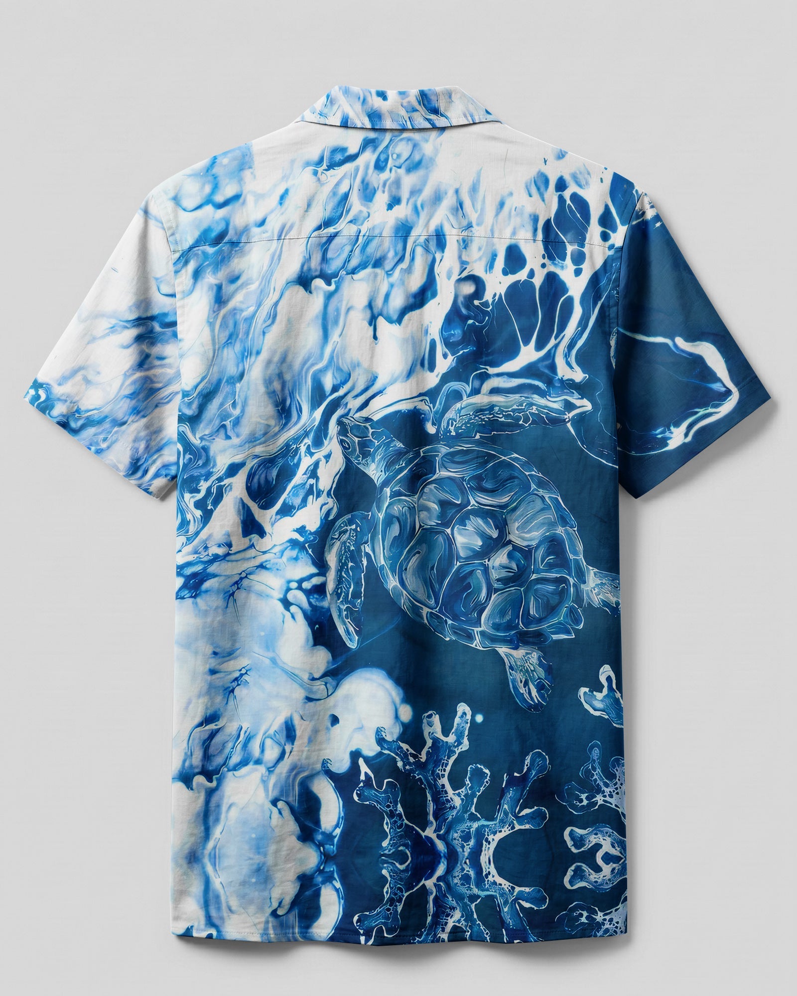 OCEAN WAVE TURTLES CAMP SHIRT - TYQY1706263