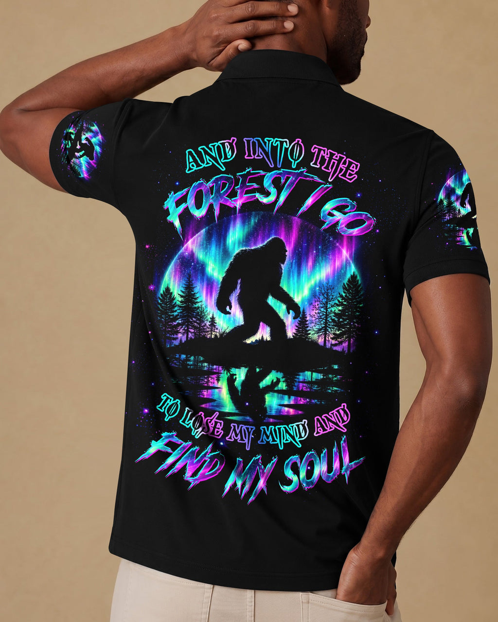 AND INTO THE FOREST I GO BIGFOOT AURORA ALL OVER PRINT -  TLTW2306261