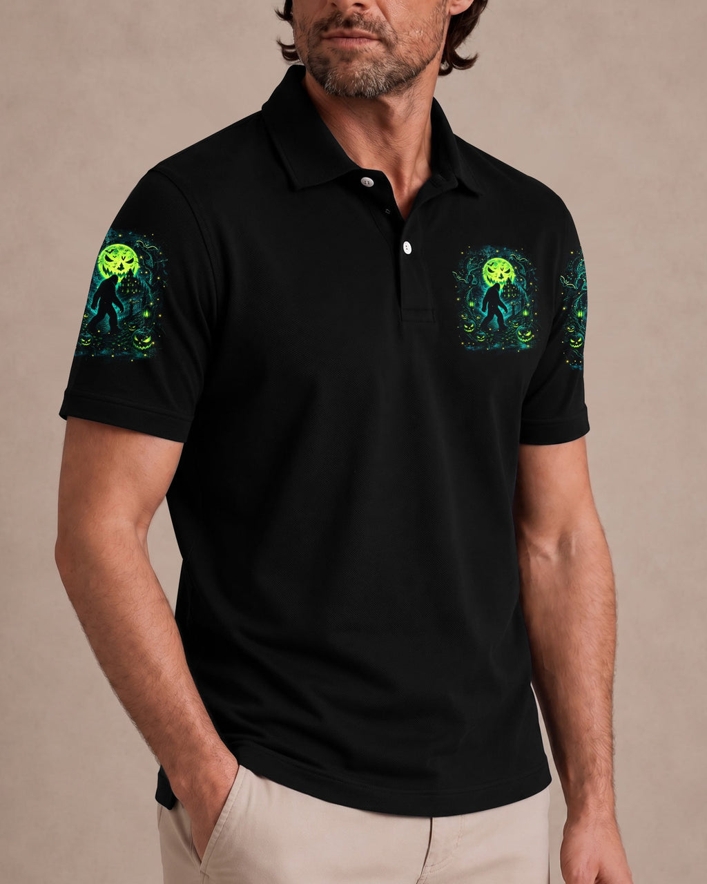 HELLO DARKNESS MY OLD FRIEND BIGFOOT HALLOWEEN ALL OVER PRINT  - TLHN2107261