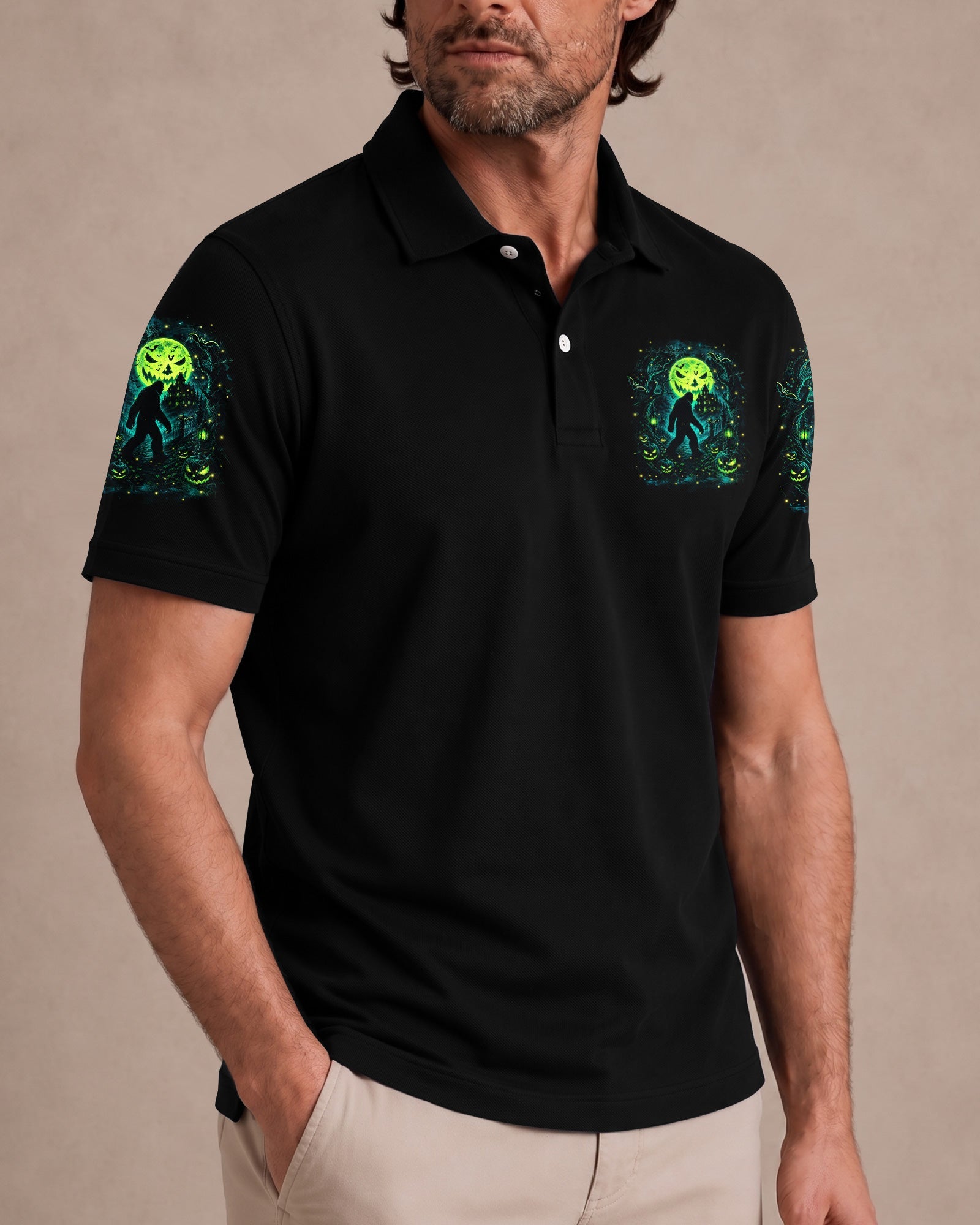 HELLO DARKNESS MY OLD FRIEND BIGFOOT HALLOWEEN ALL OVER PRINT  - TLHN2107261