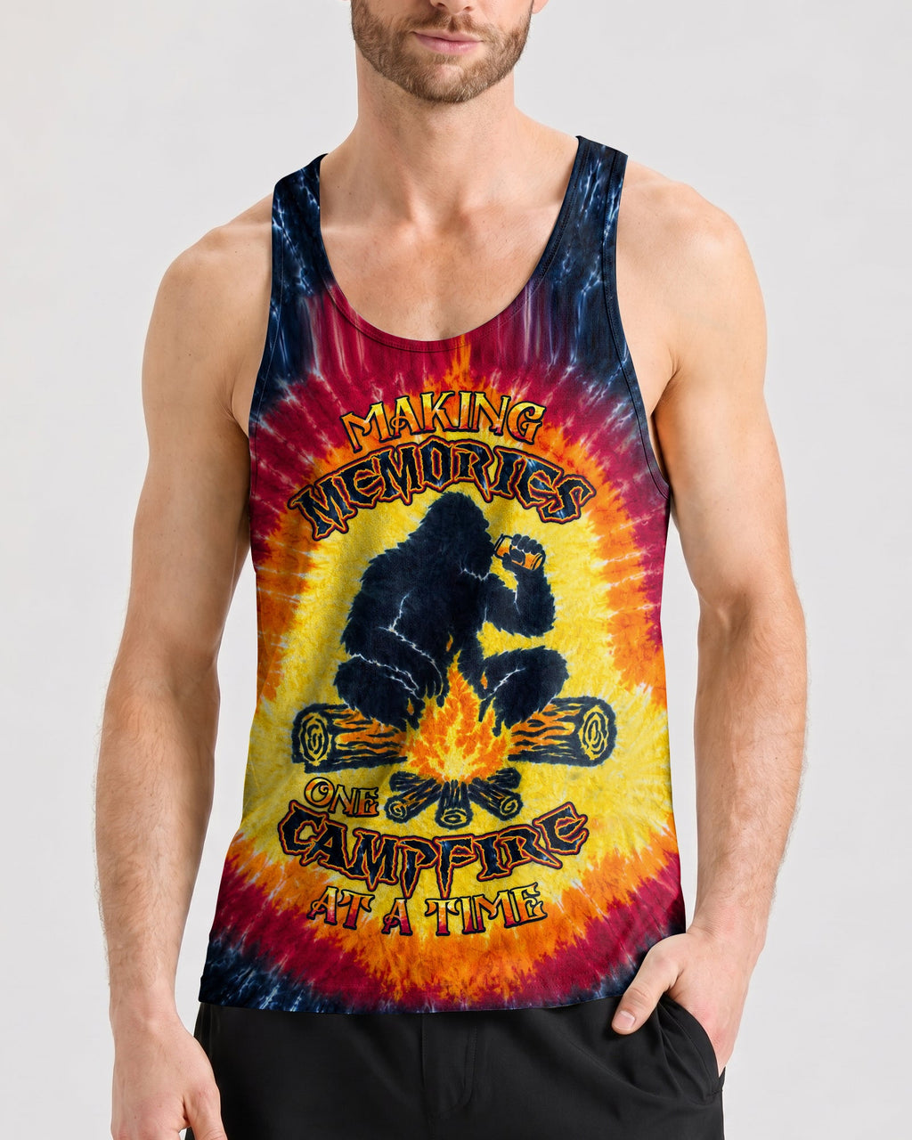 MAKING MEMORIES ONE CAMPFIRE AT A TIME BIGFOOT ALL OVER PRINT - TLHN1307262