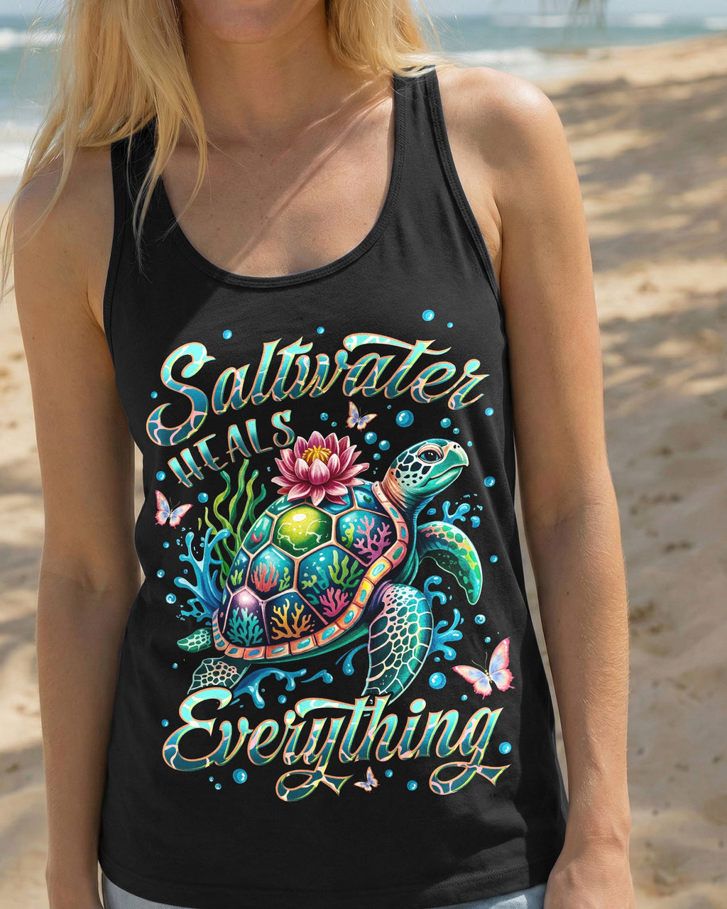 SALTWATER HEALS EVERYTHING TURTLE ALL OVER PRINT - TYLN1506262