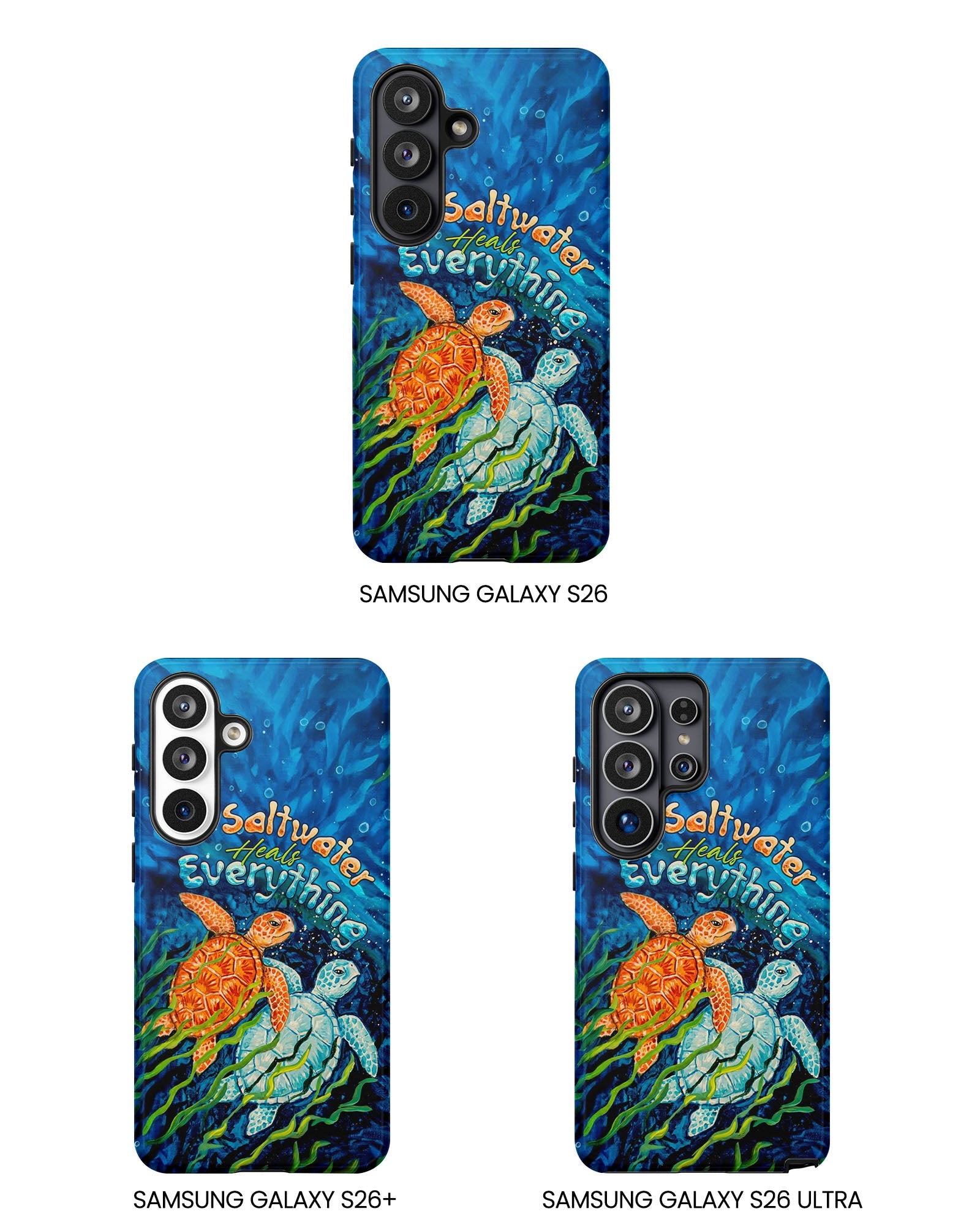 SALTWATER HEALS EVERYTHING TURTLE  PHONE CASE  - TLTW2005264