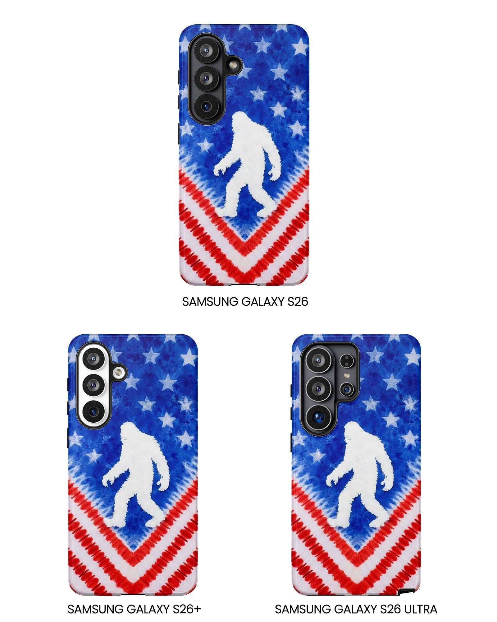 BIGFOOT FLAG RED WHITE & BLUE SWIRL PHONE CASE  - TLTW2105265